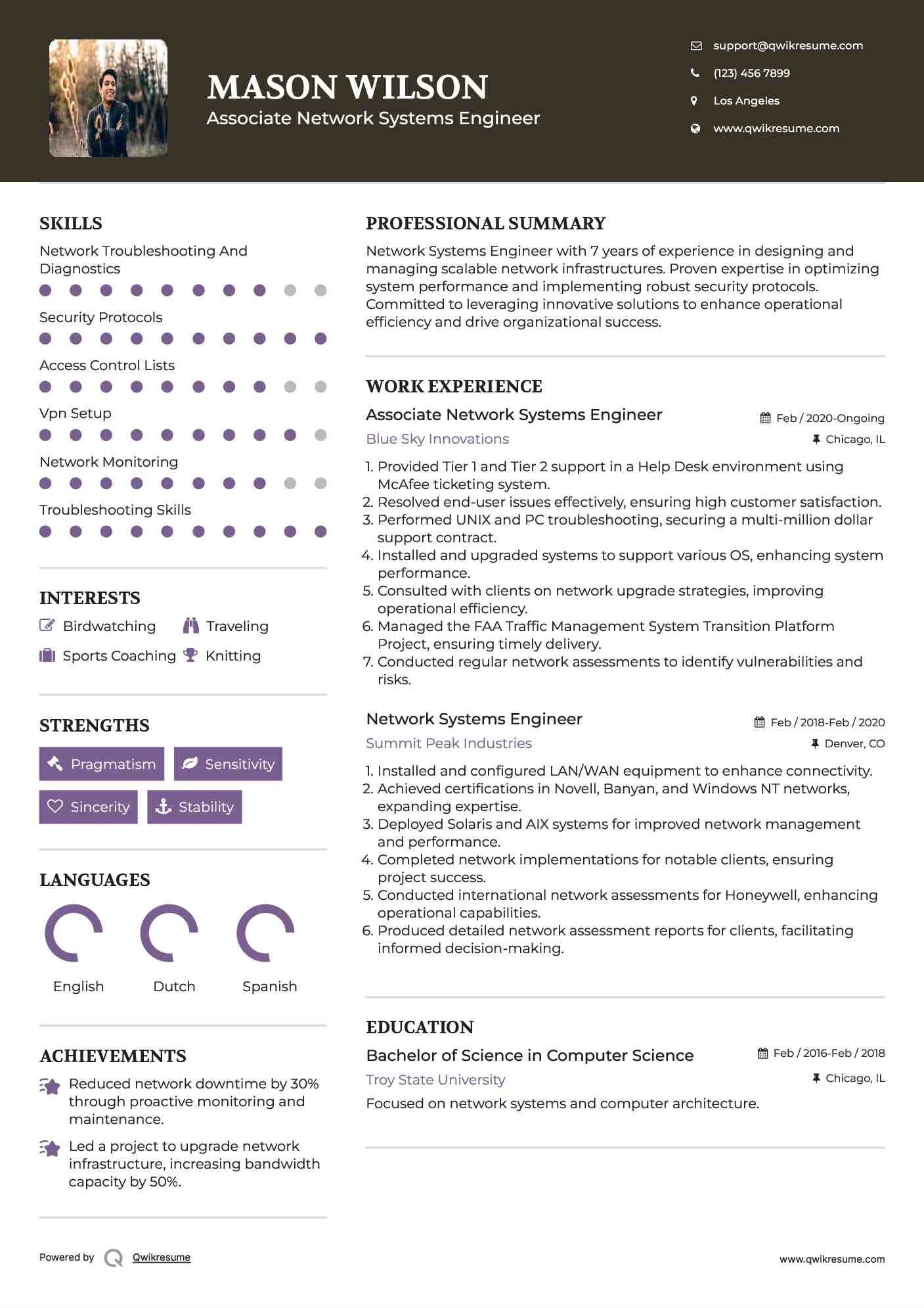 Associate Network Systems Engineer Resume Format