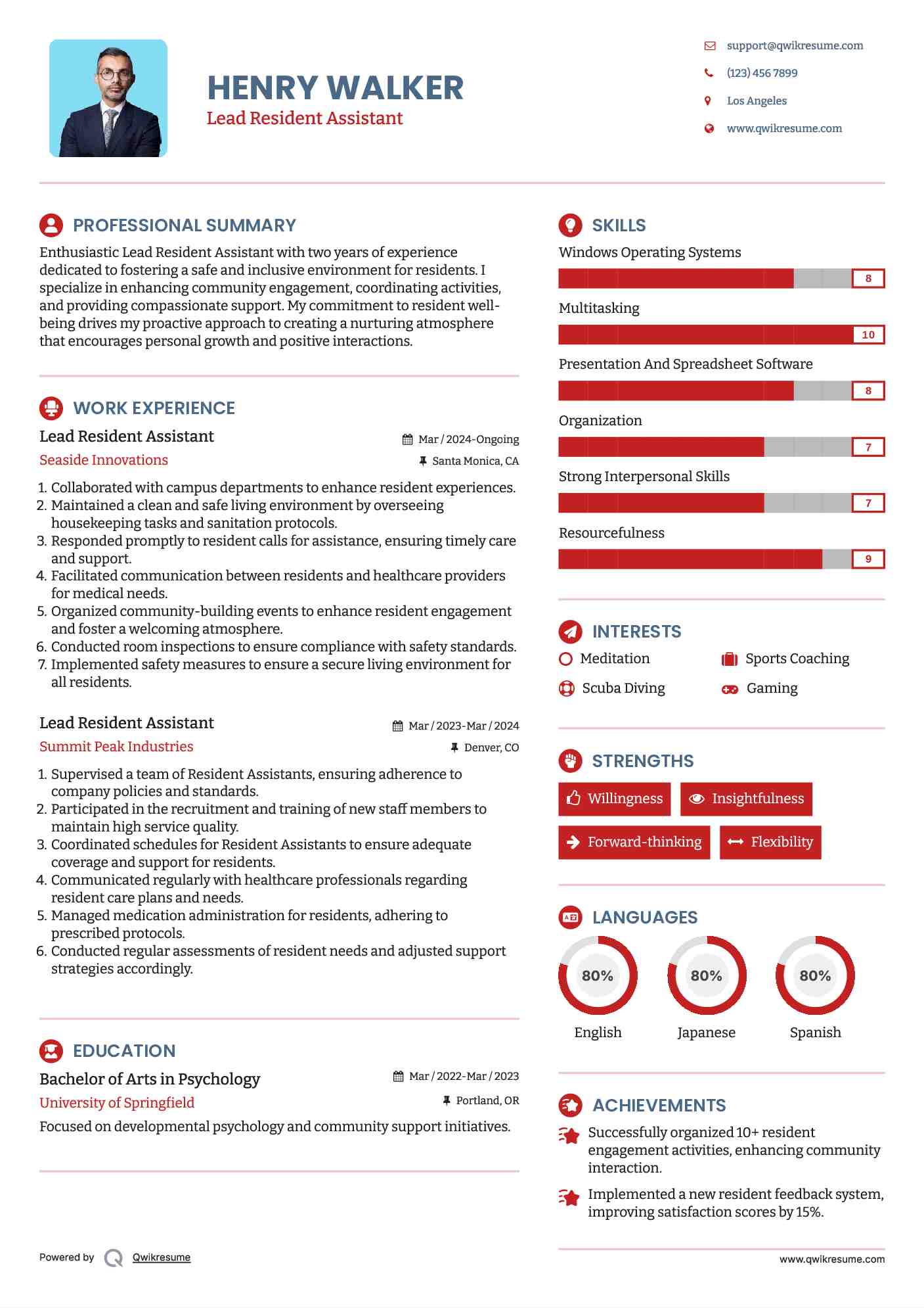 10 Resident Assistant Resume Samples - Lead Resident Assistant 1653326845 Pdf 