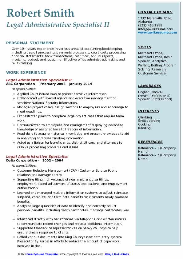 Legal Administrative Specialist - Legal Administrative Specialist 1584783017 Pdf 