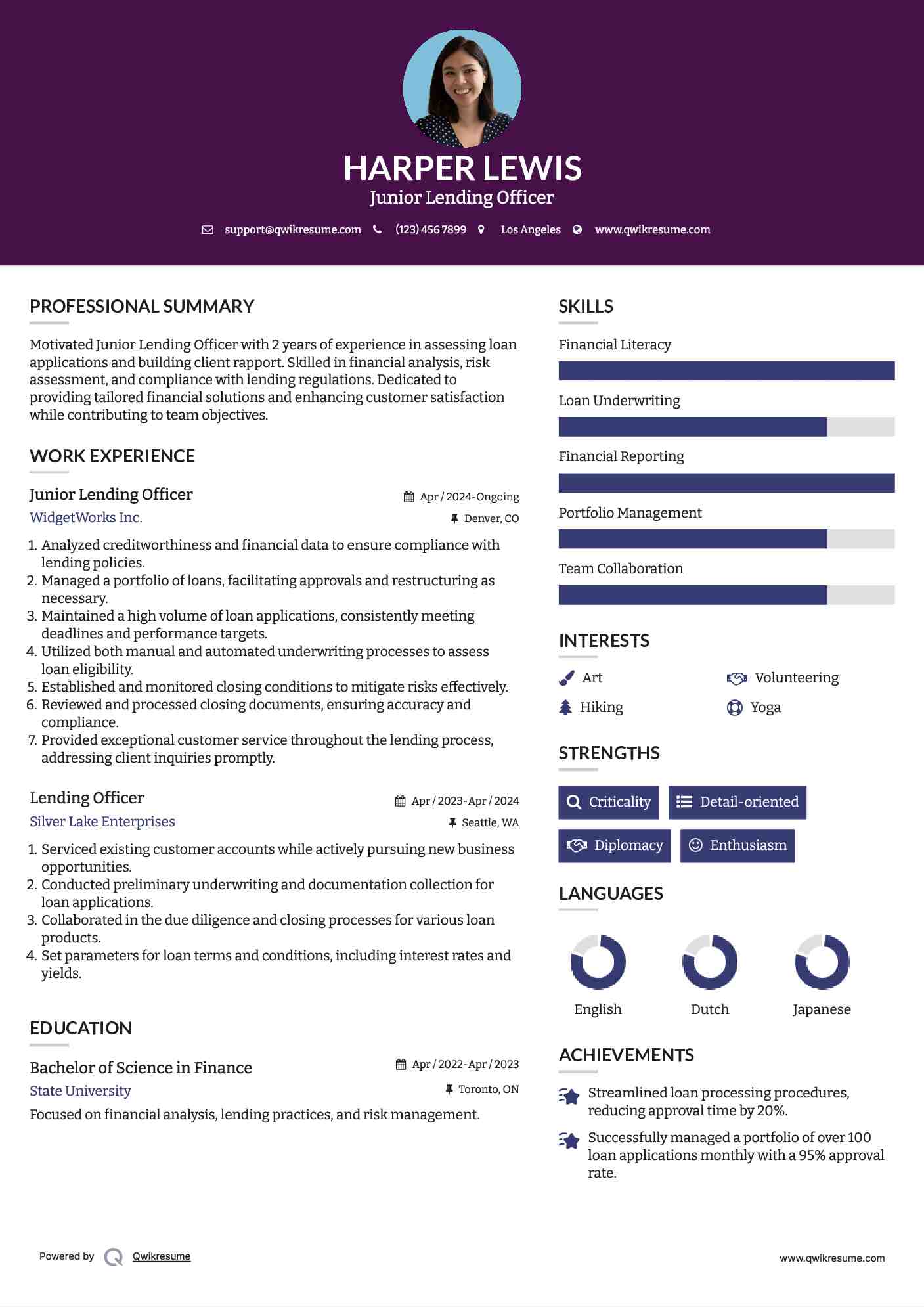 10+ Lending Officer Resume Samples & Templates for 2025