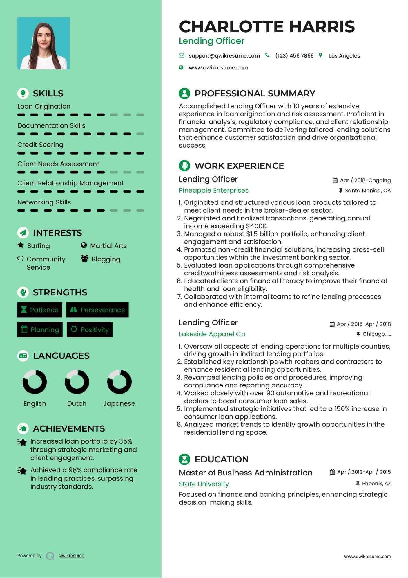 10+ Lending Officer Resume Samples & Templates for 2025