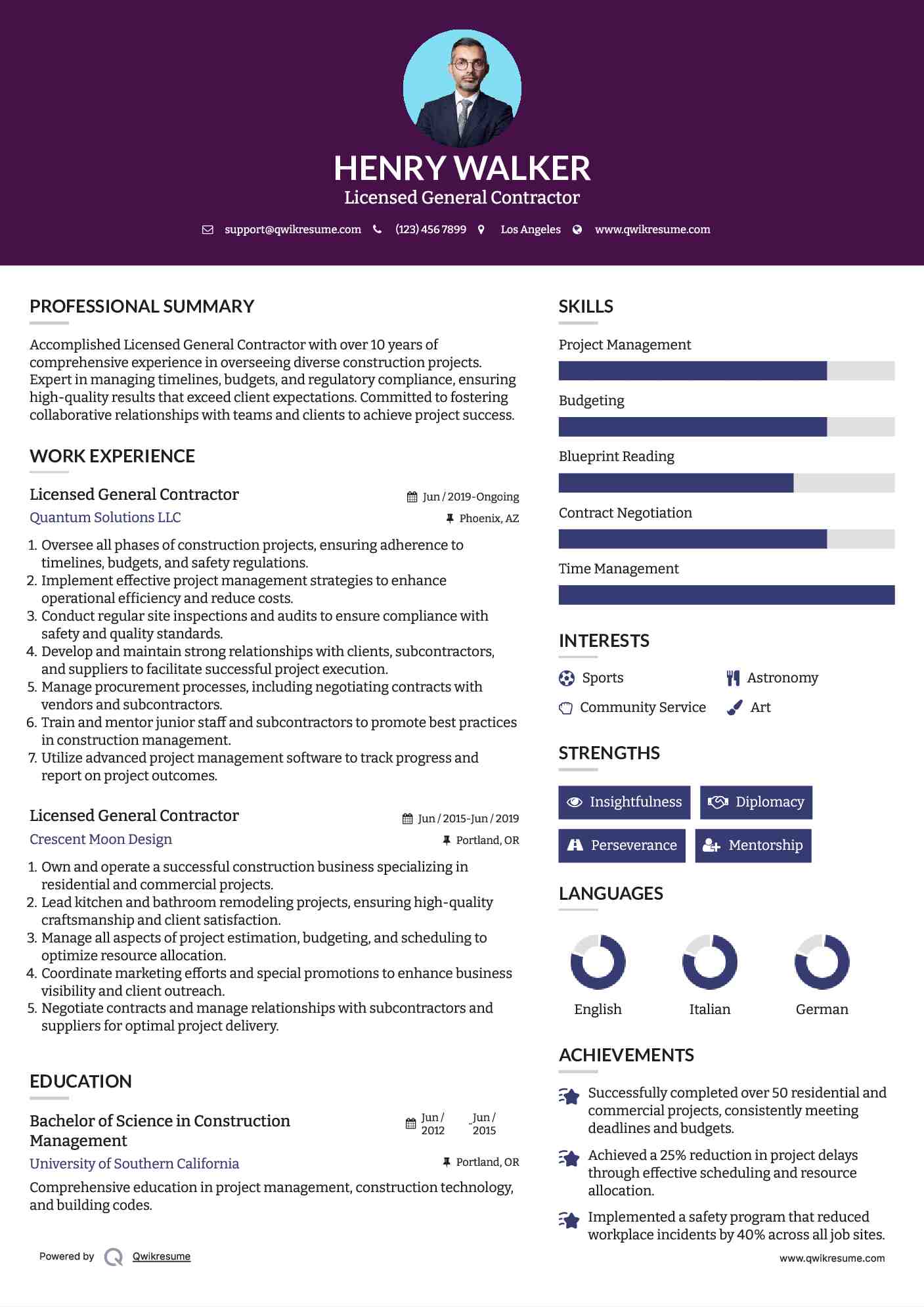 Licensed General Contractor Resume - Licensed General Contractor 1629718126 Pdf 