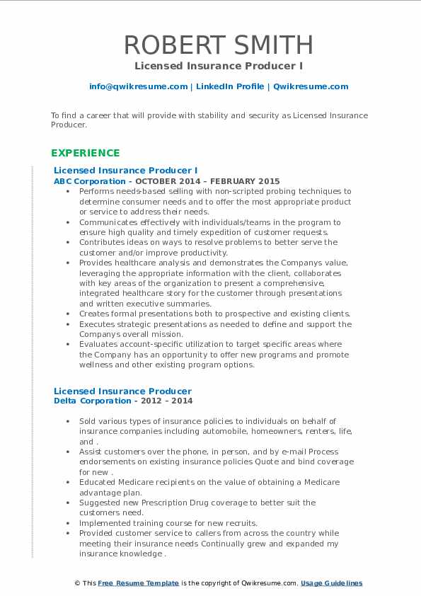 Licensed Insurance Producer Resume Samples QwikResume Licensed Insurance Producer Resume Samples QwikResume