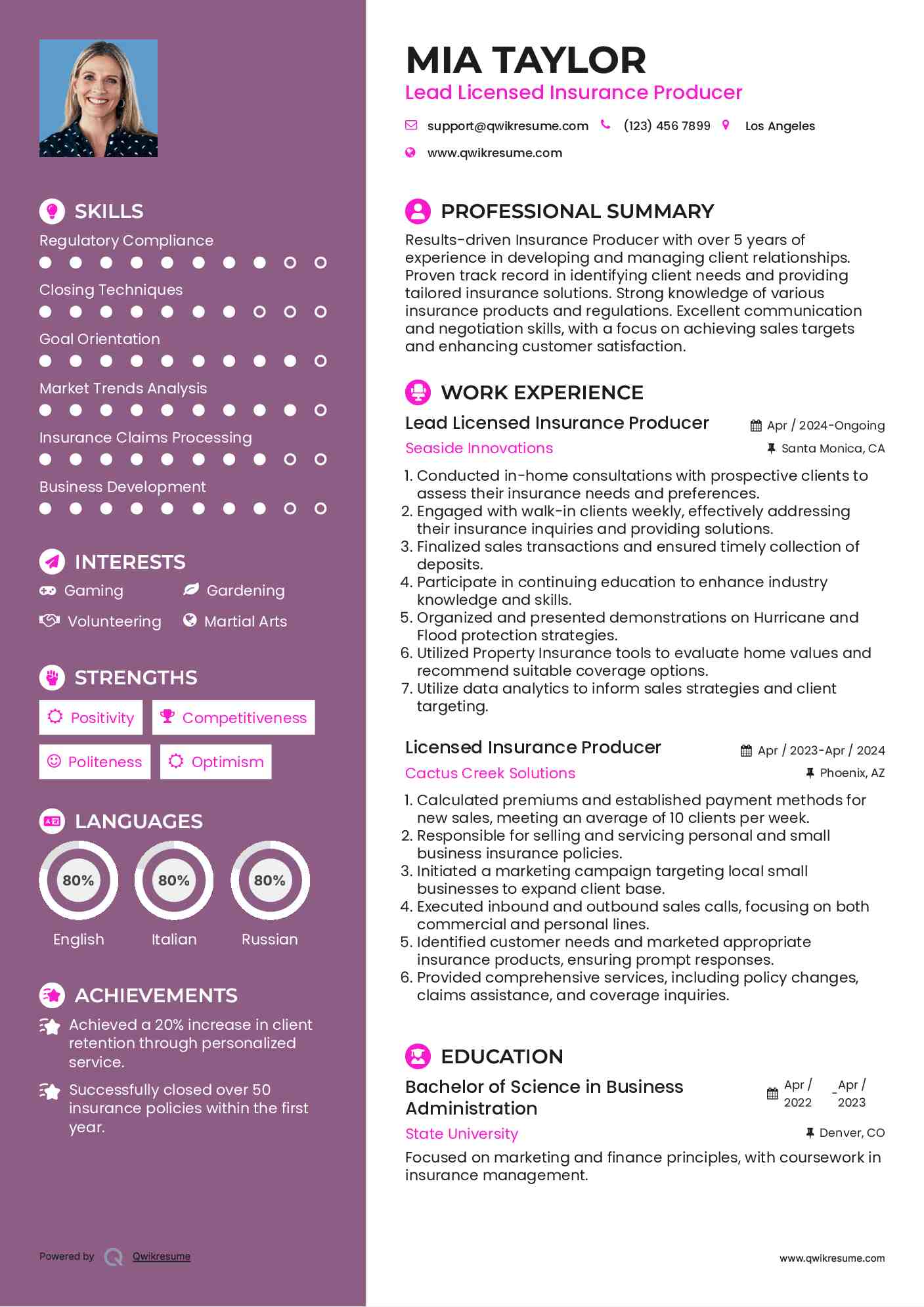 Licensed Insurance Producer Resume Samples QwikResume Licensed Insurance Producer Resume Samples QwikResume