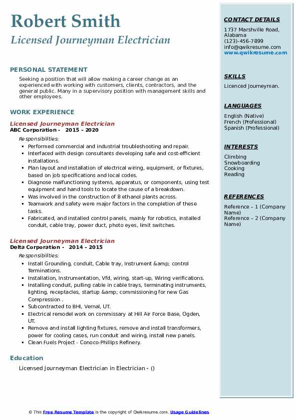 Journeyman Electrician