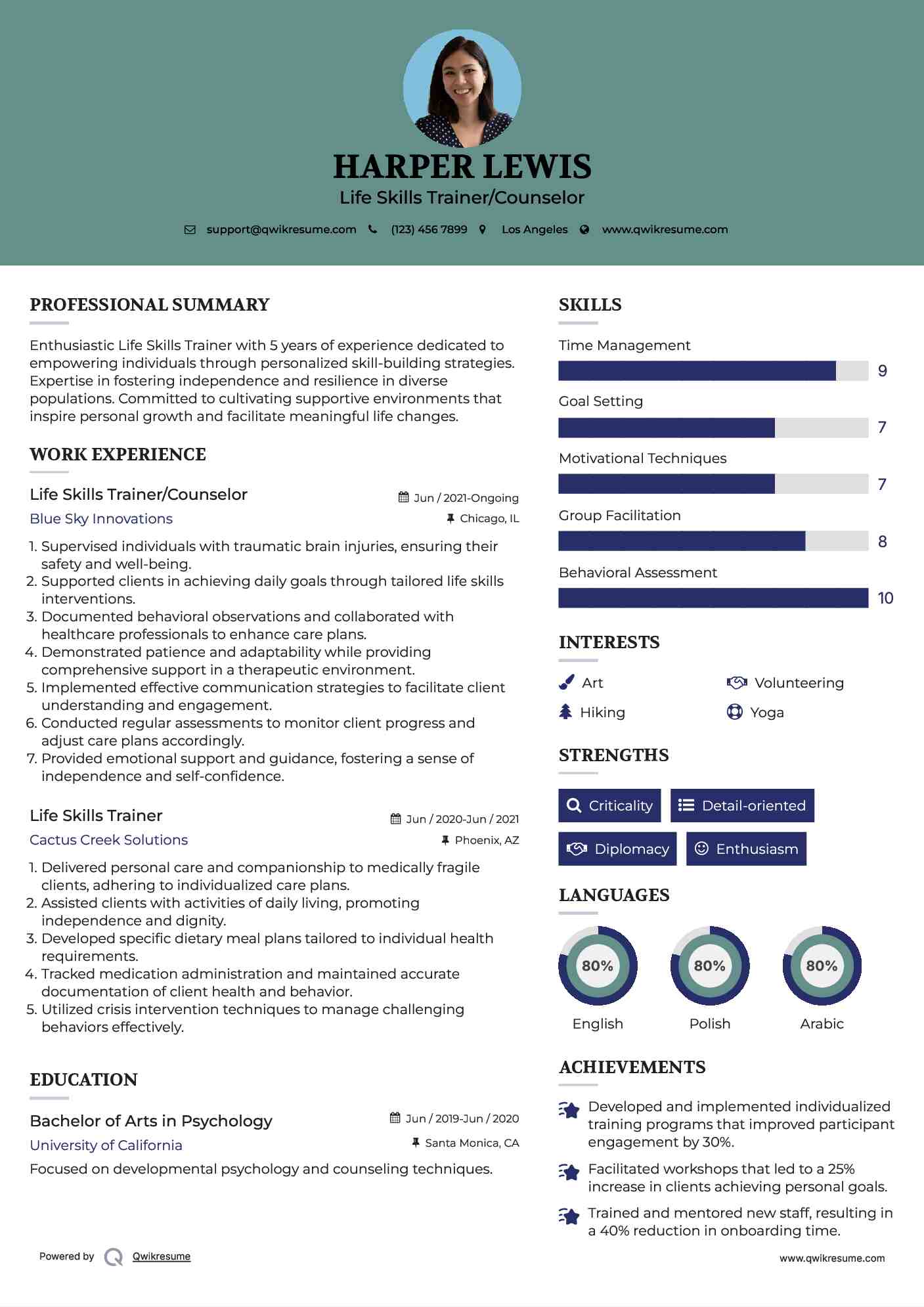 Life Skills Trainer Resume Samples QwikResume life-skills-trainer-resume-samples-qwikresume