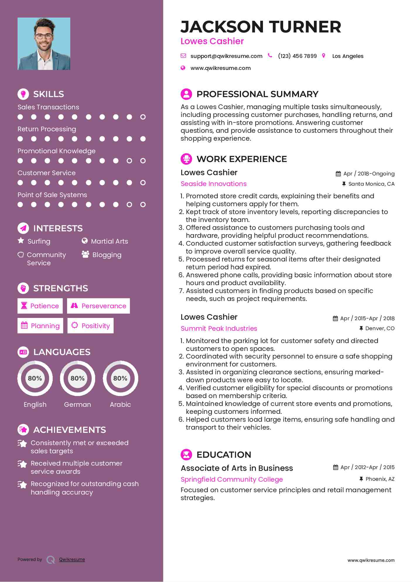 Lowes Cashier Resume Sample