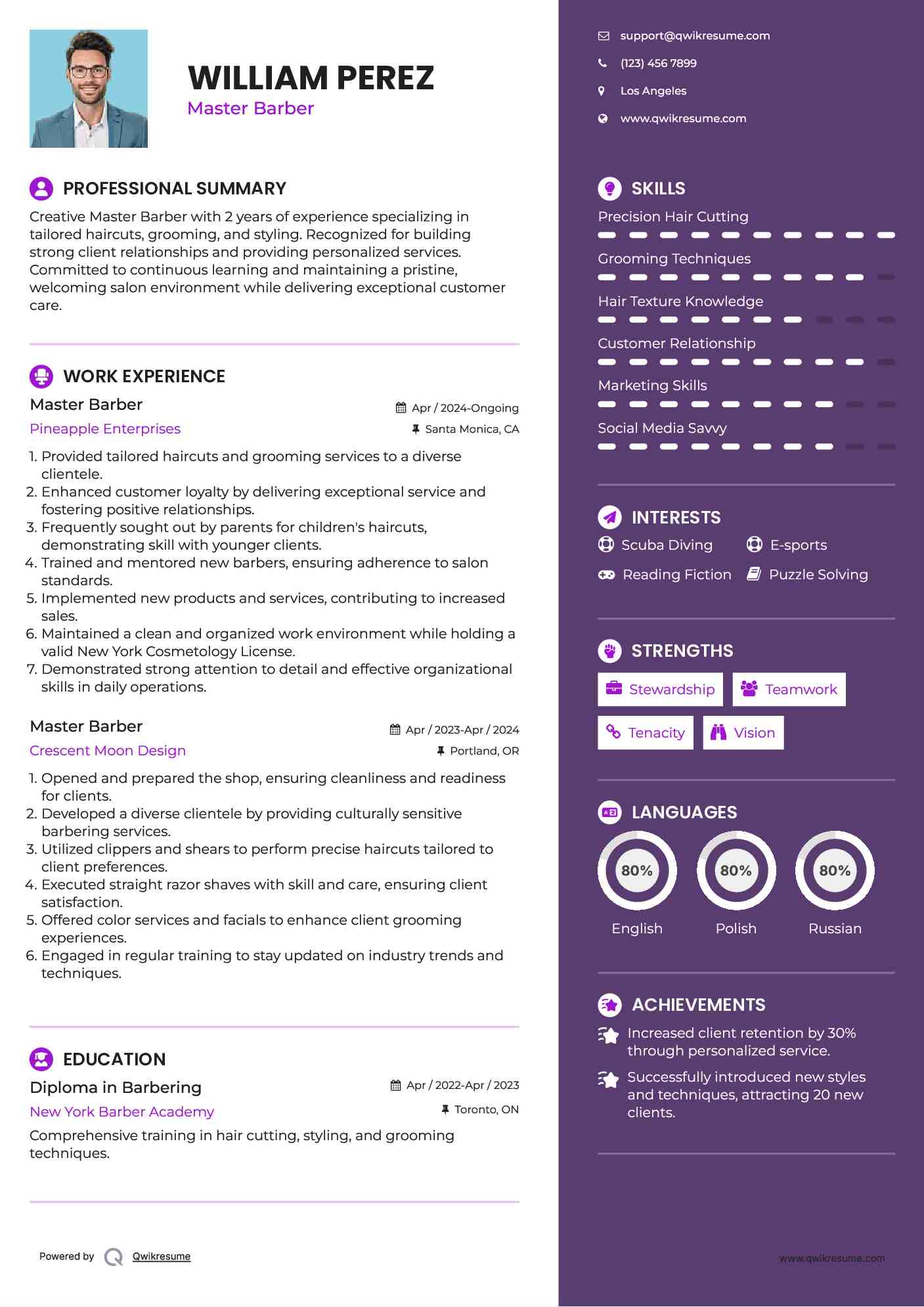 10 Master Barber Resume Samples - Master Barber 1588760139 Pdf