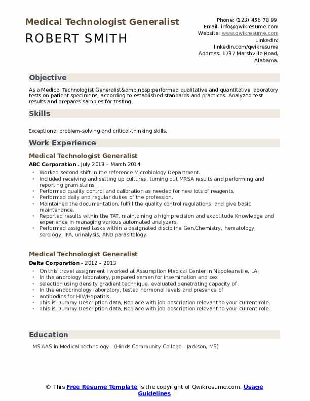 Medical Technologist Generalist - Medical Technologist Generalist 1646469847 Pdf
