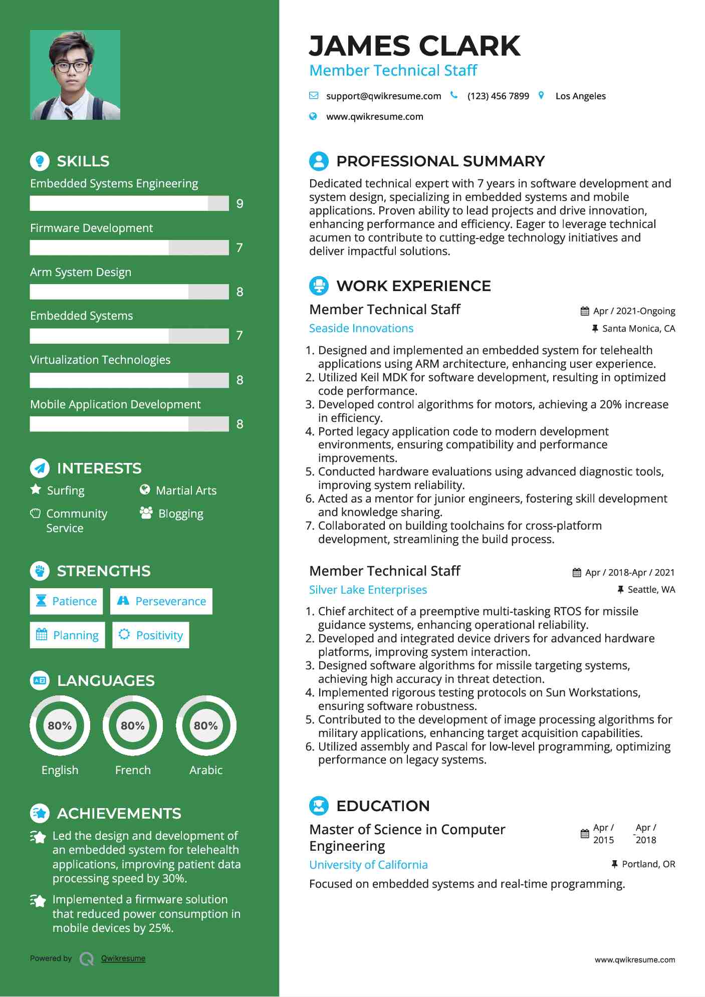 Member Technical Staff Resume Example