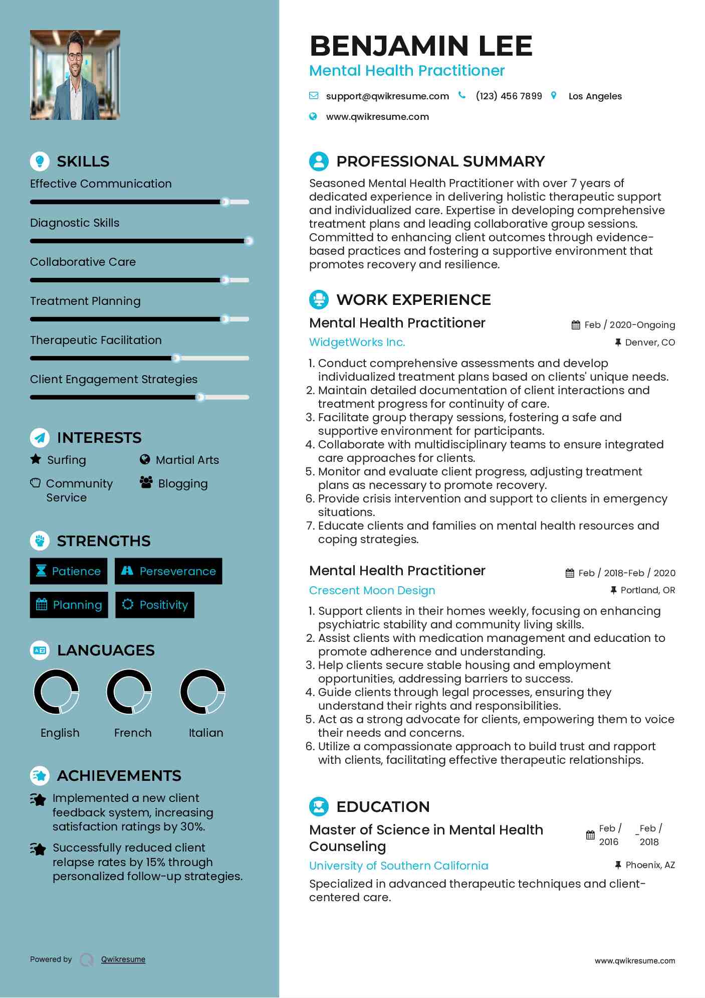 Mental Health Practitioner Resume Template