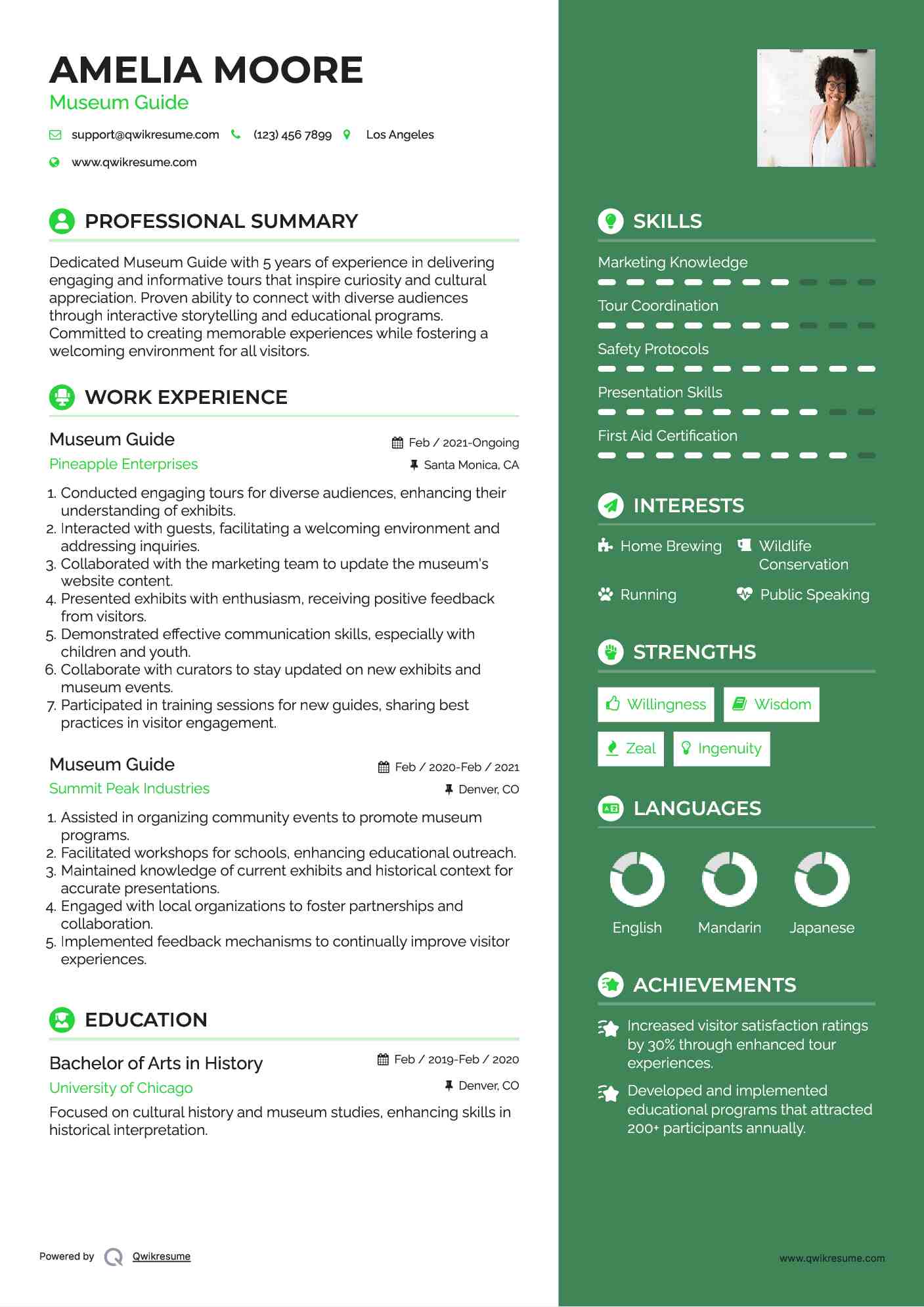 Job Description Of Museum Tour Guide Infoupdate