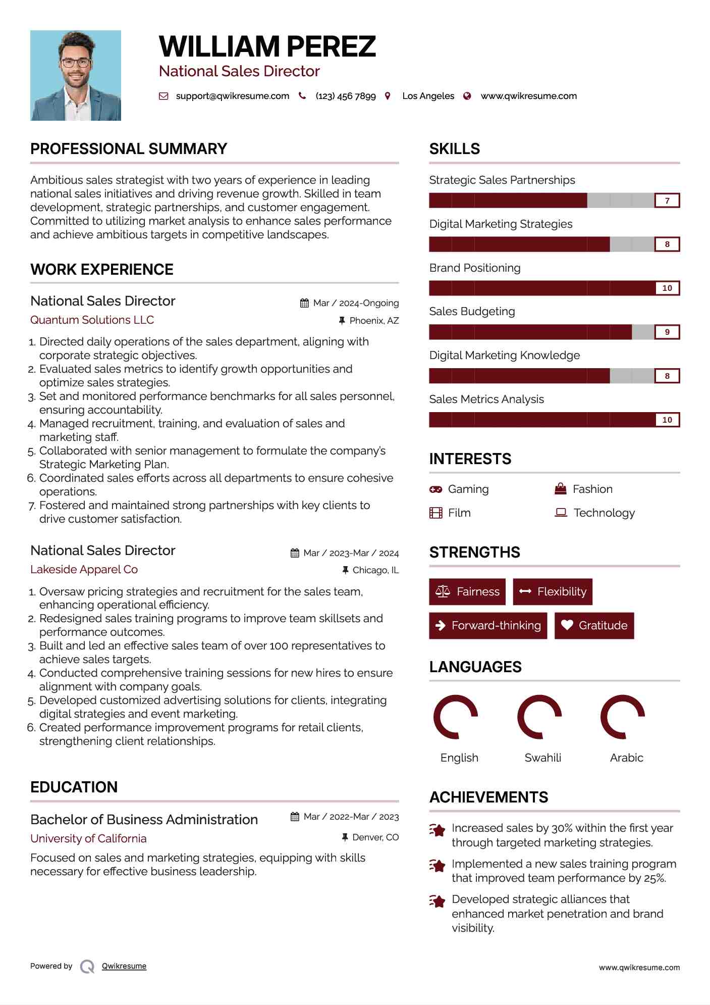 10 National Sales Director Resume - National Sales Director 1584172843 Pdf 