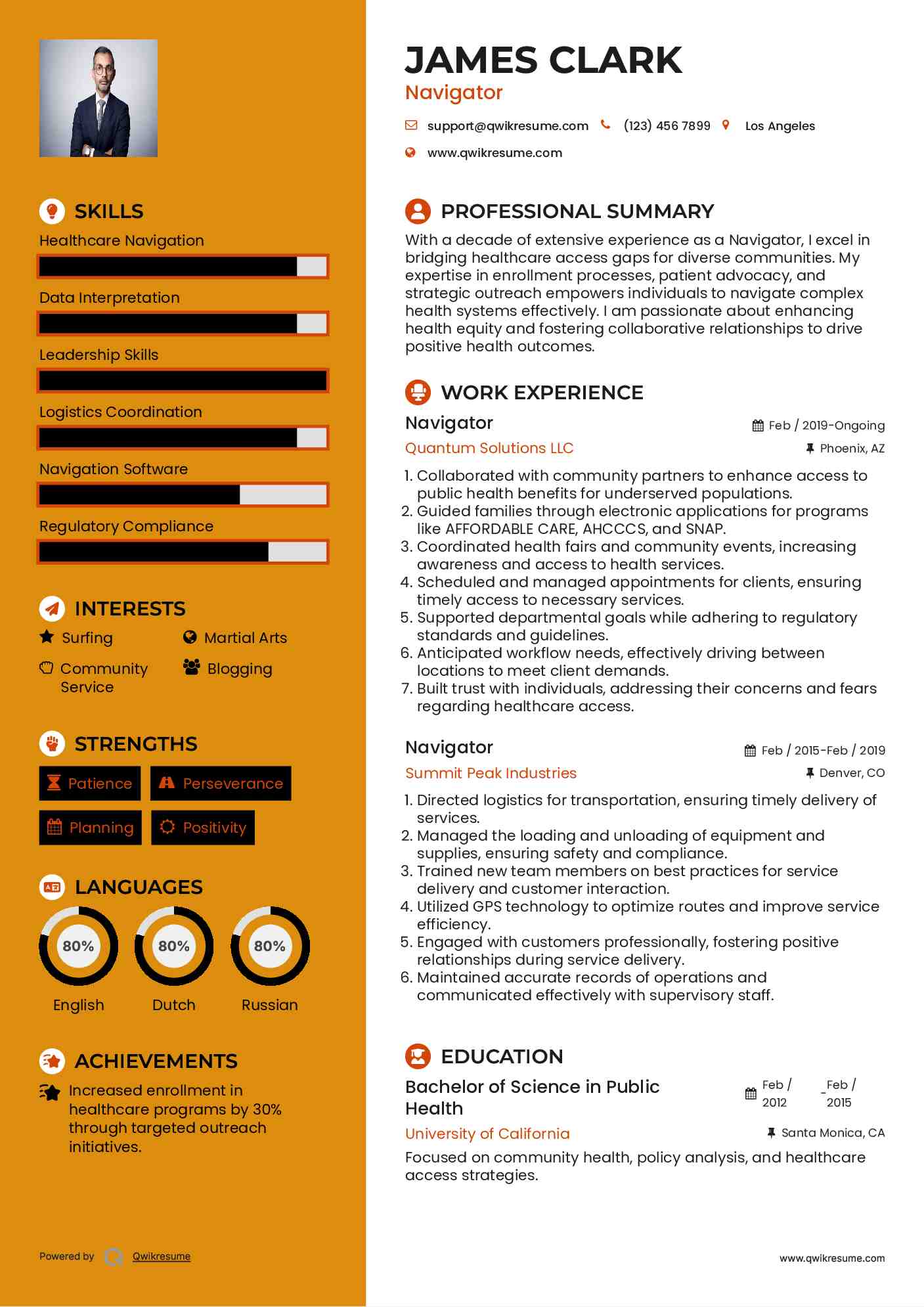 Navigator Resume Template