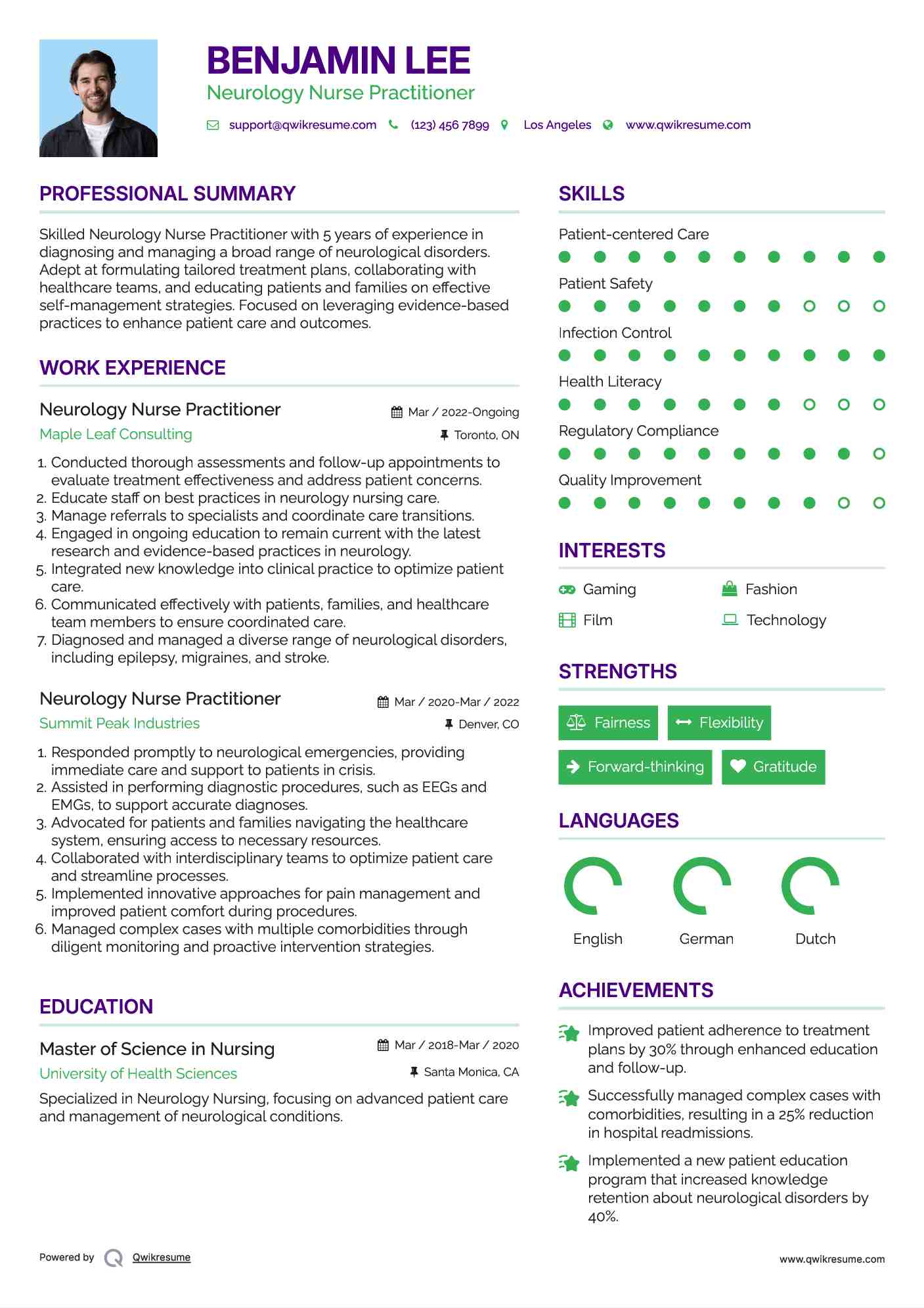Neurology Nurse Practitioner Resume Format