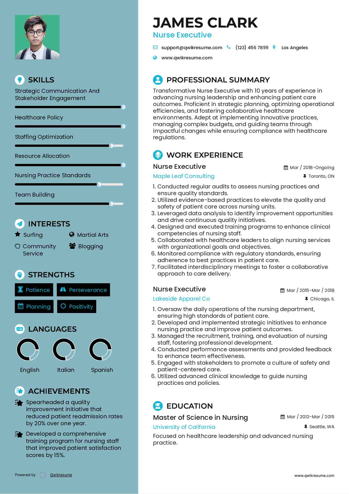 Nurse Executive Resume Format