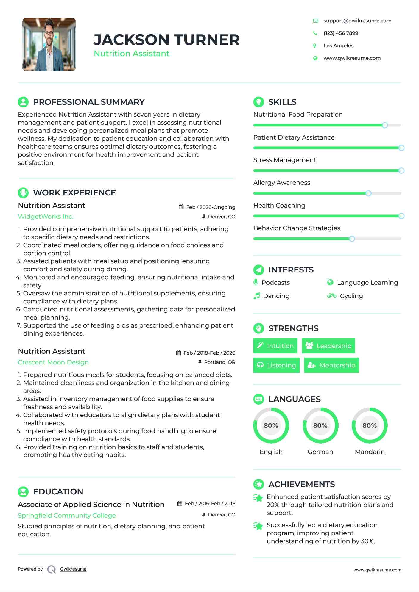 Student Nutrition Assistant Job Description Besto Blog