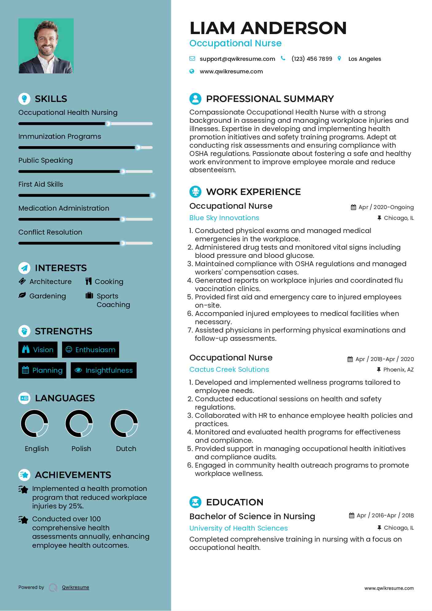 Occupational Nurse Resume Format