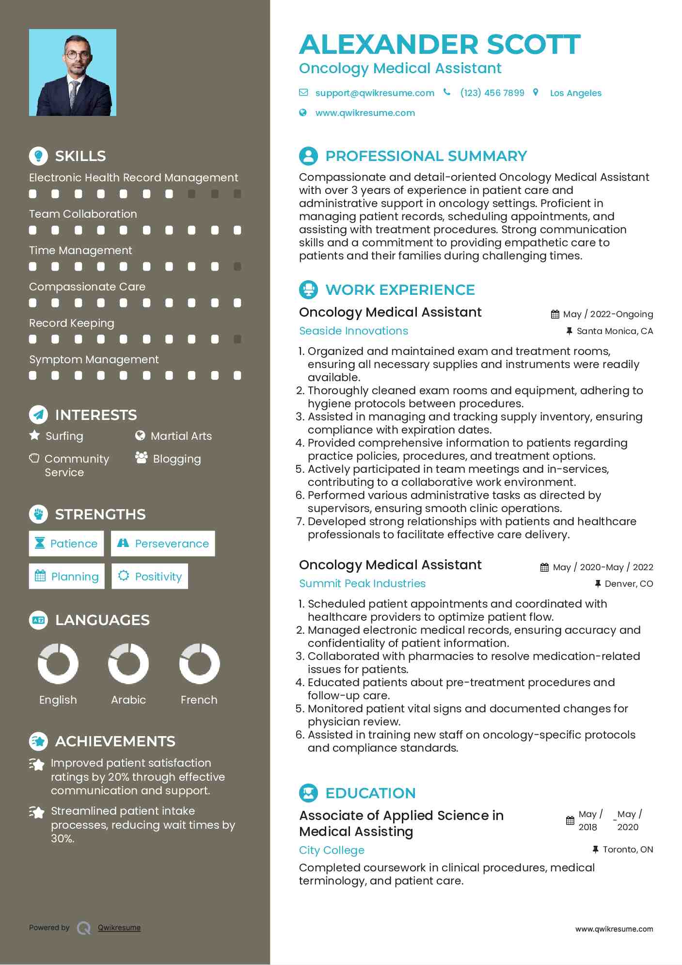Oncology Medical Assistant Resume Format