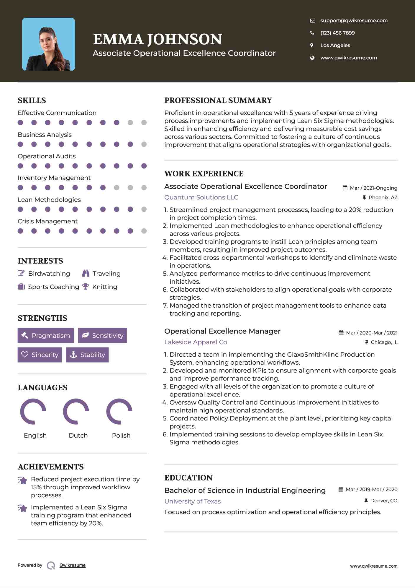 10 Operational Excellence Manager - Operational Excellence Manager 1617344126 Pdf 