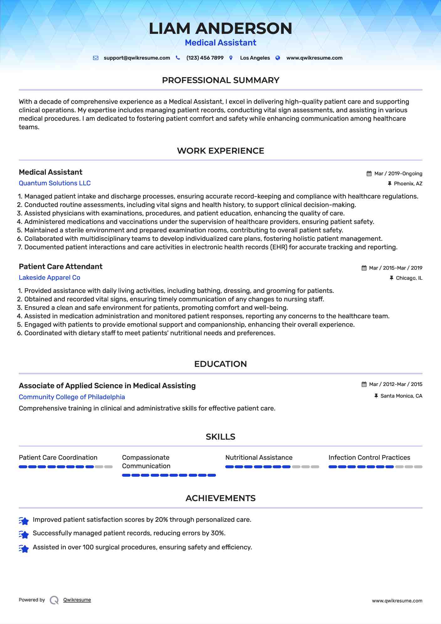 Medical Assistant Resume Template