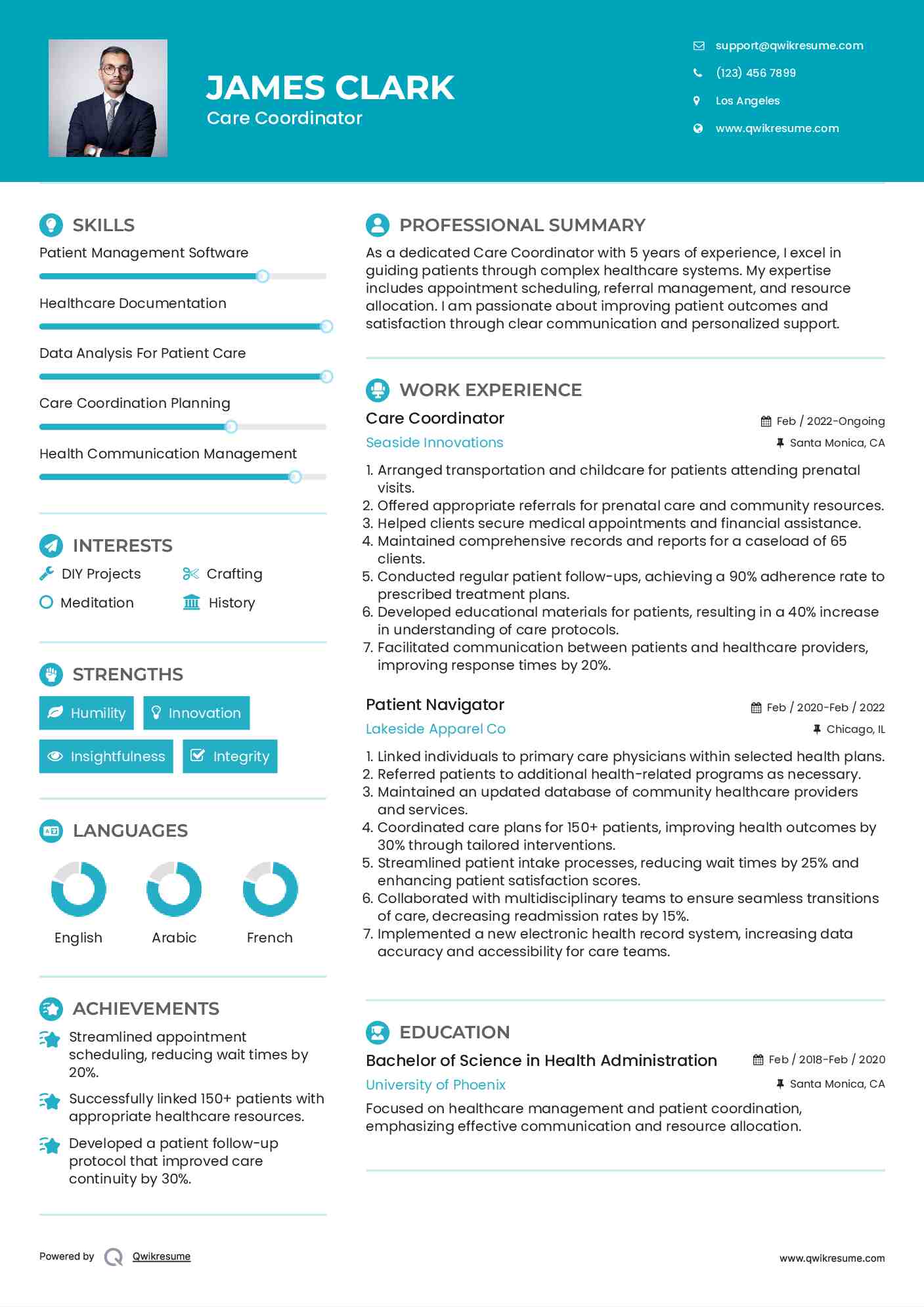 Care Coordinator Resume Format