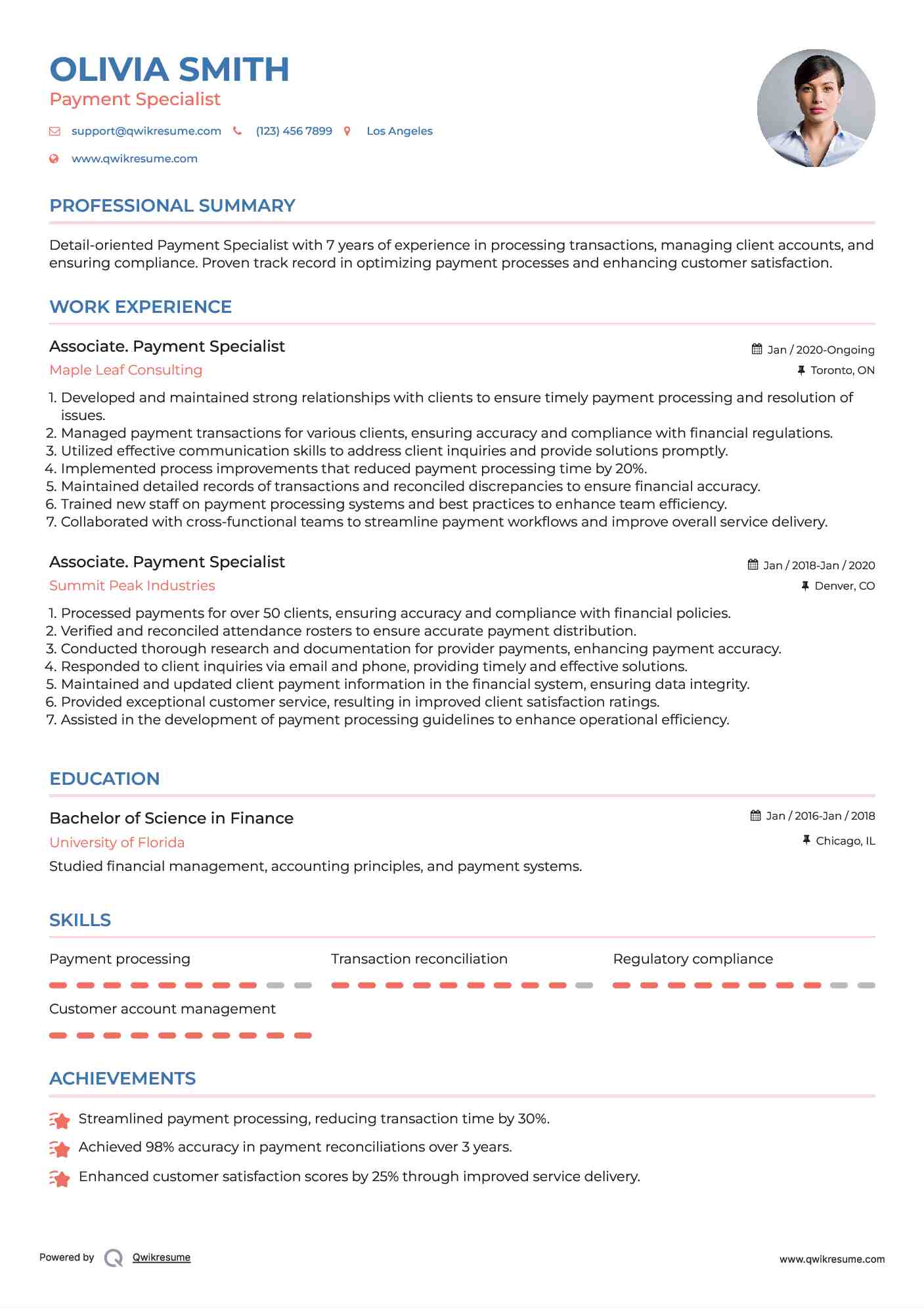 Distributor sales representative resume