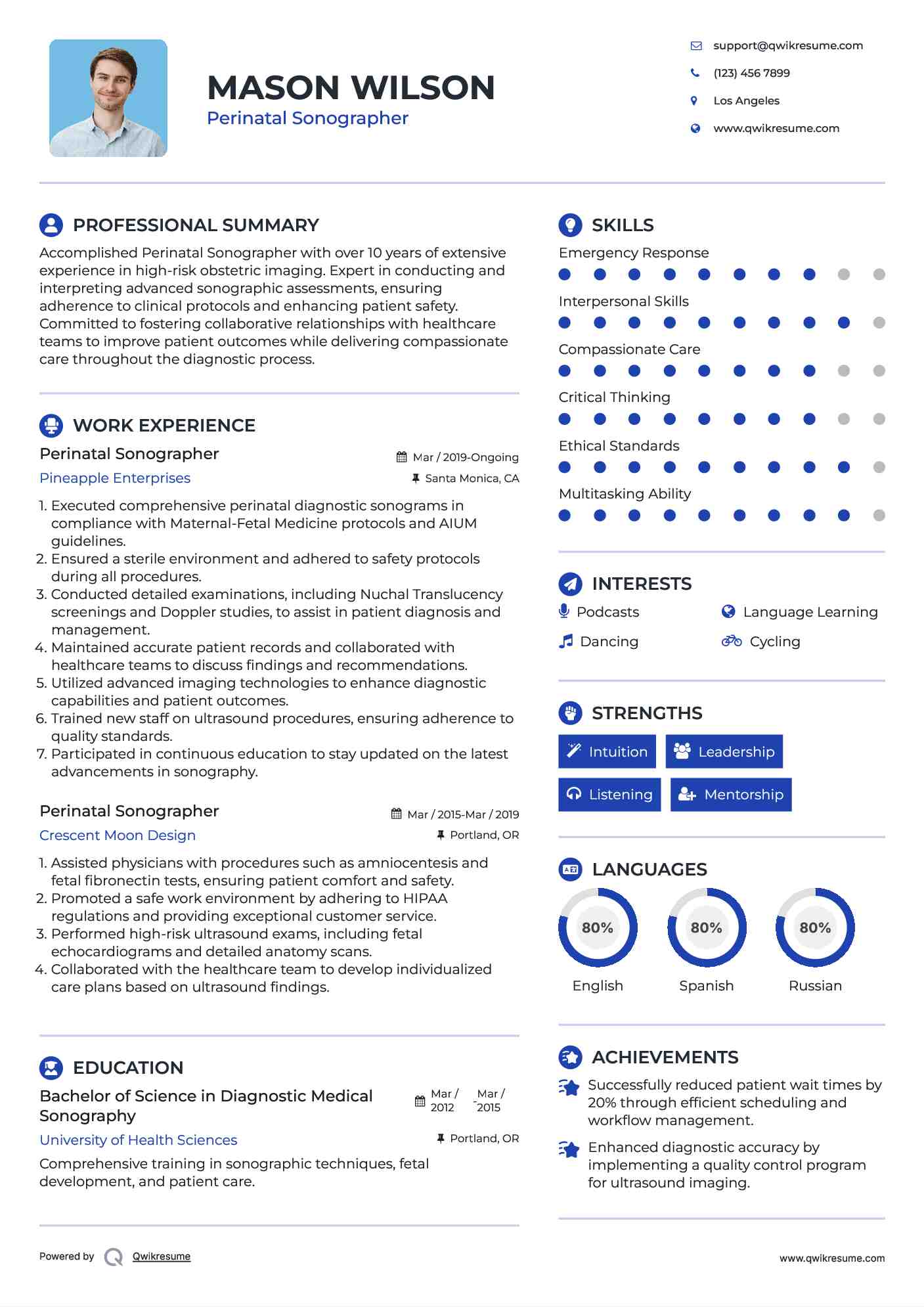 10 Perinatal Sonographer Resume - Perinatal Sonographer 1692173700 Pdf 