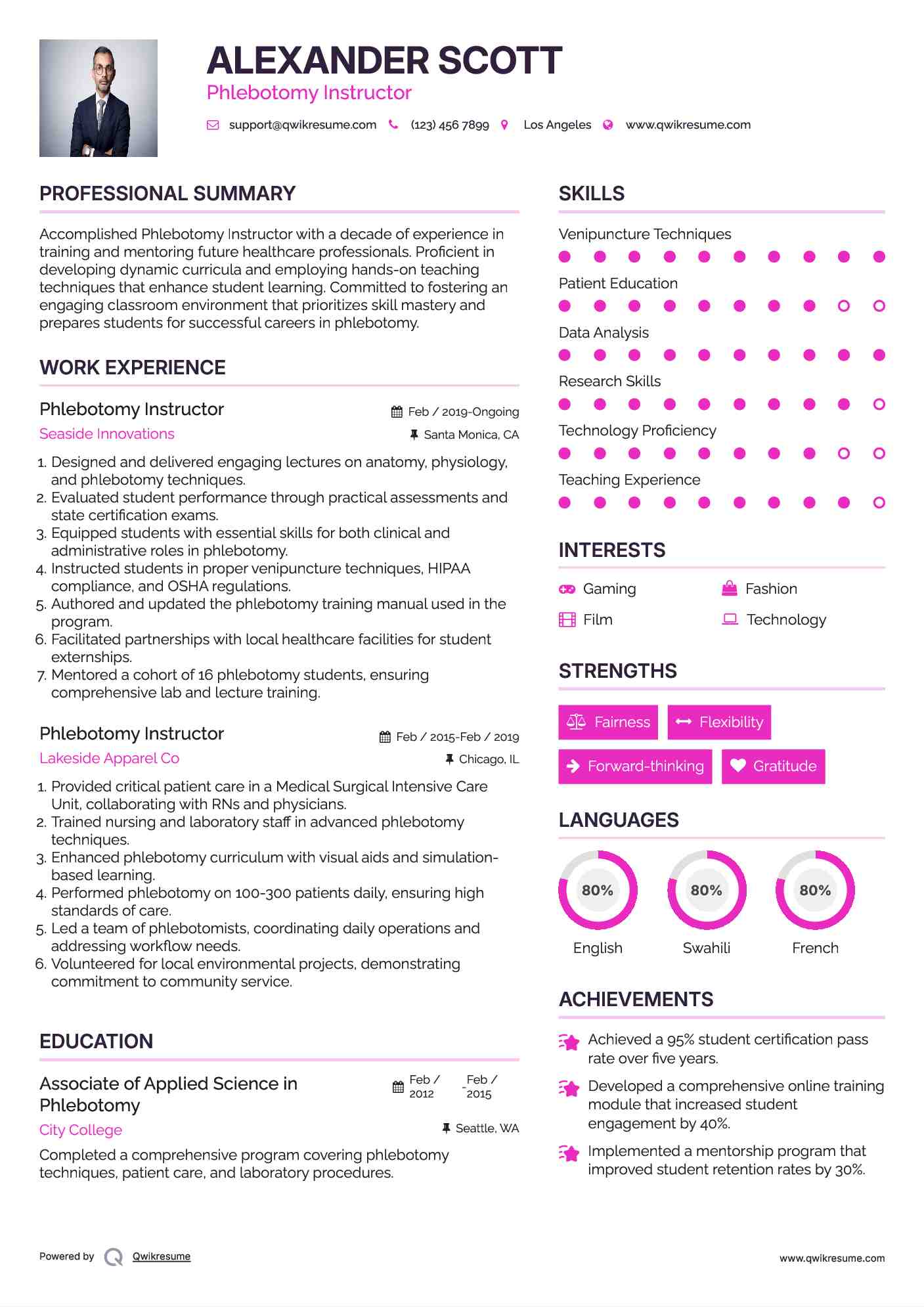 10 Phlebotomy Instructor Resume - Phlebotomy Instructor 1585465129 Pdf 