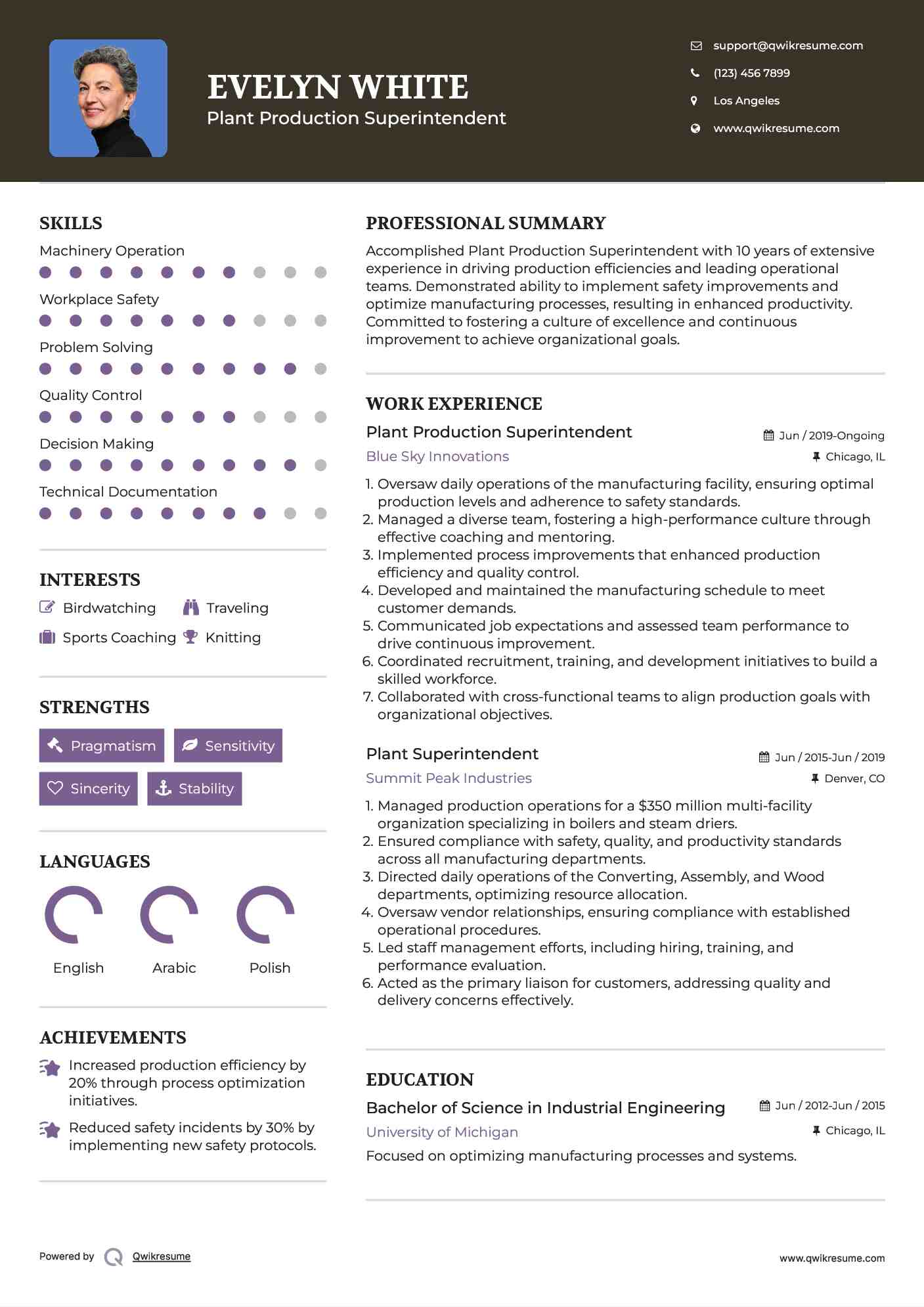 plant superintendent resume samples qwikresume plant superintendent resume