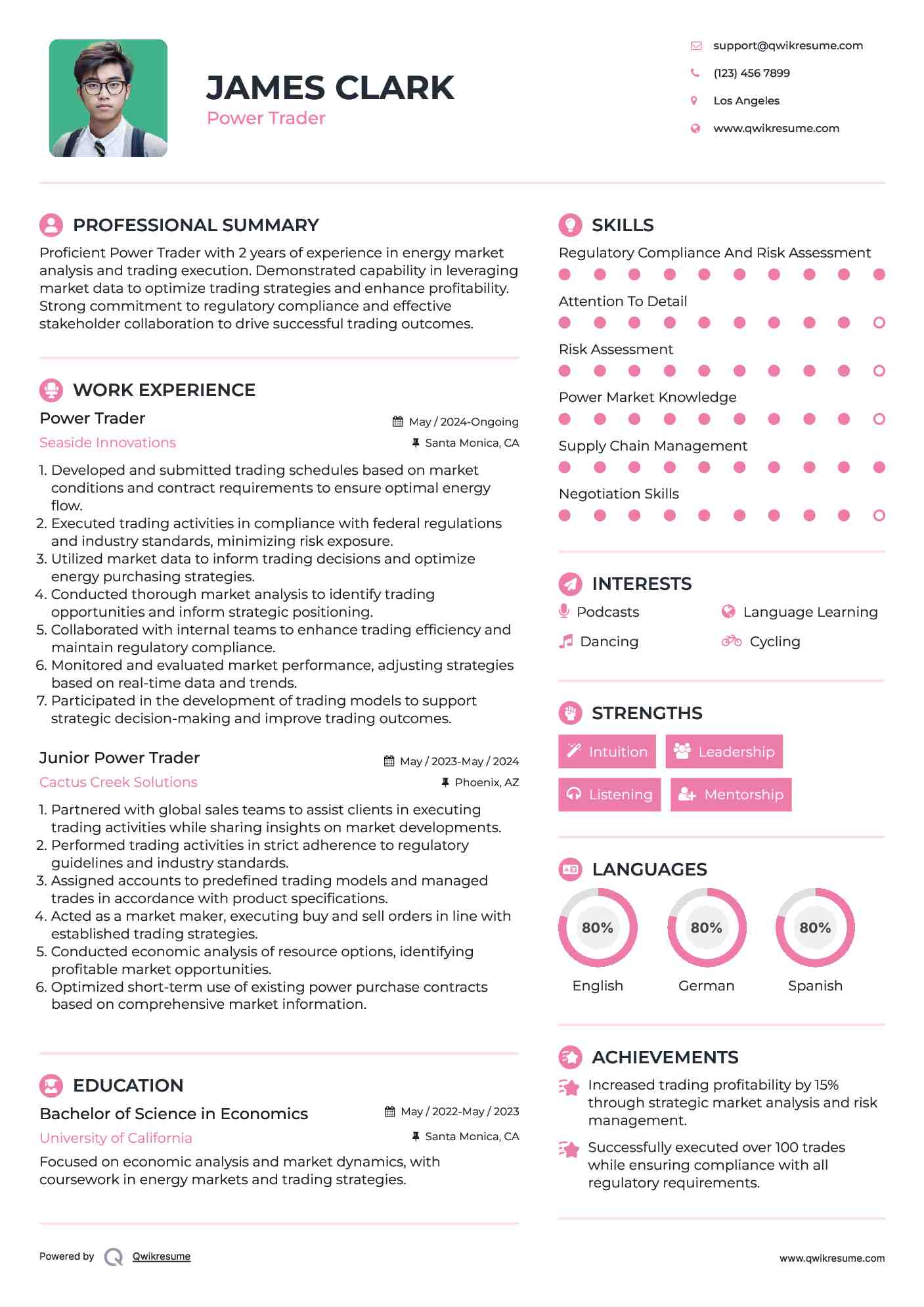 10+ Power Trader Resume Samples & Templates for 2025