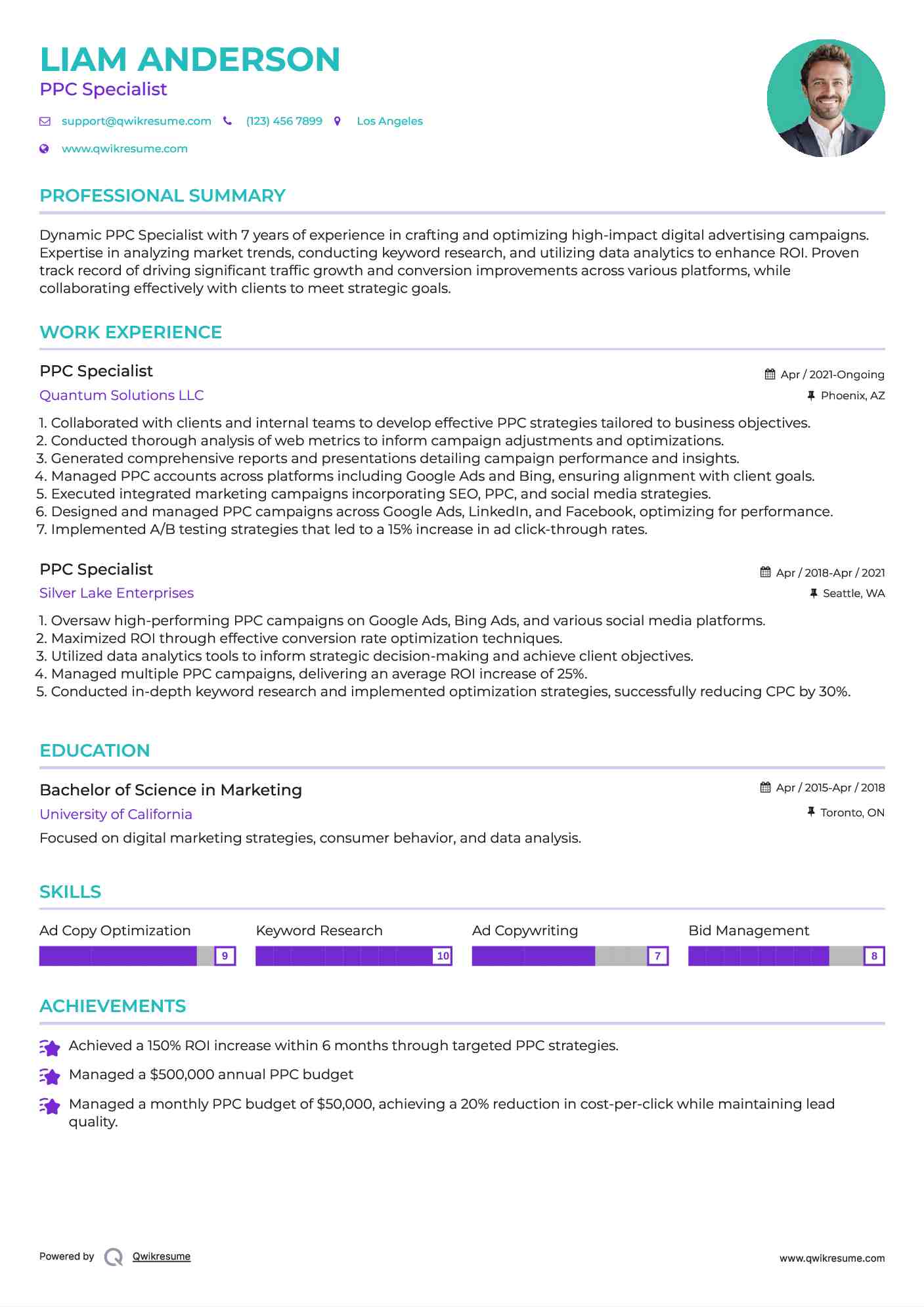 PPC Specialist Resume Format