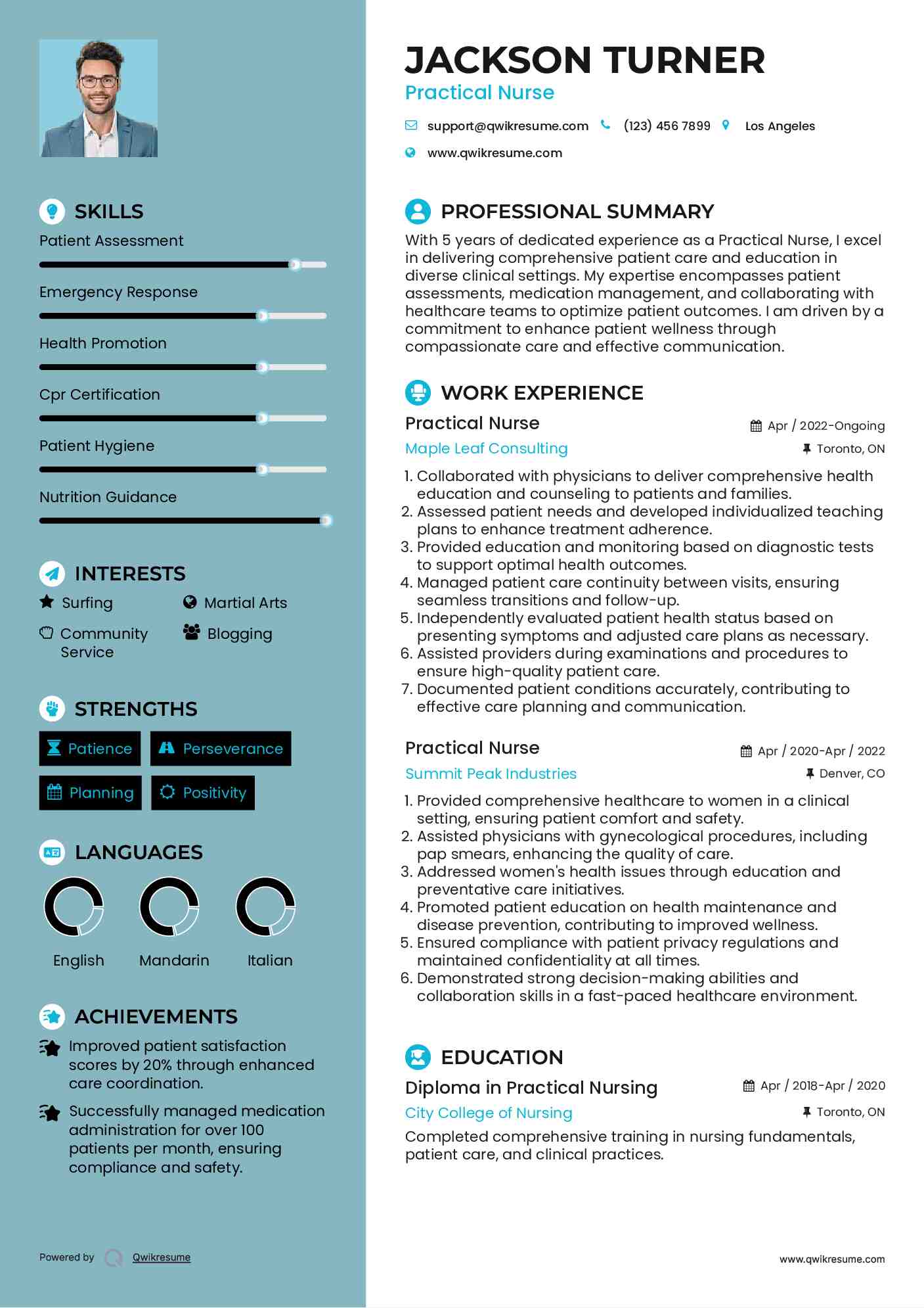 Practical Nurse Resume Template