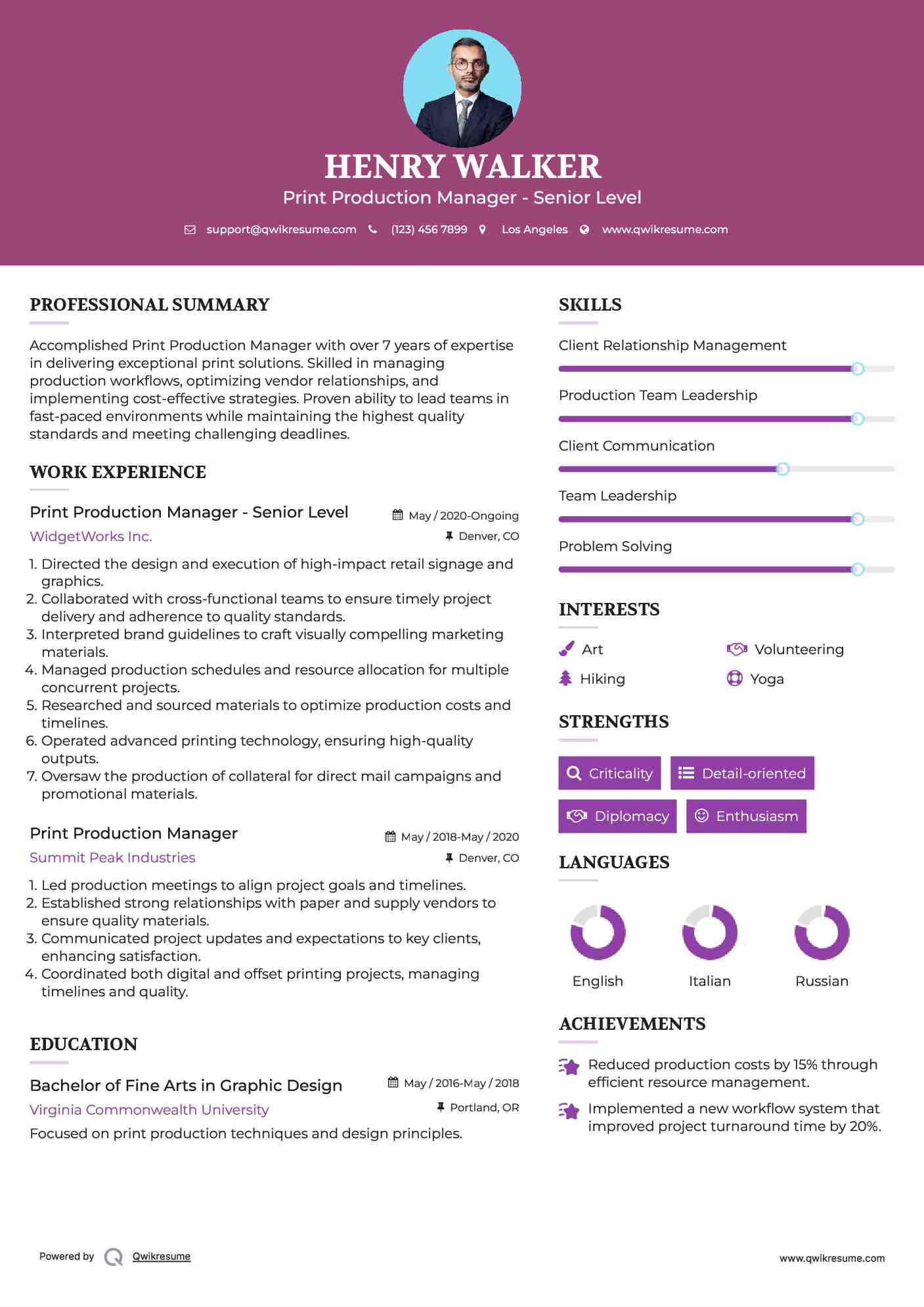 Print Production Manager Resume Samples QwikResume print-production-manager-resume-samples-qwikresume