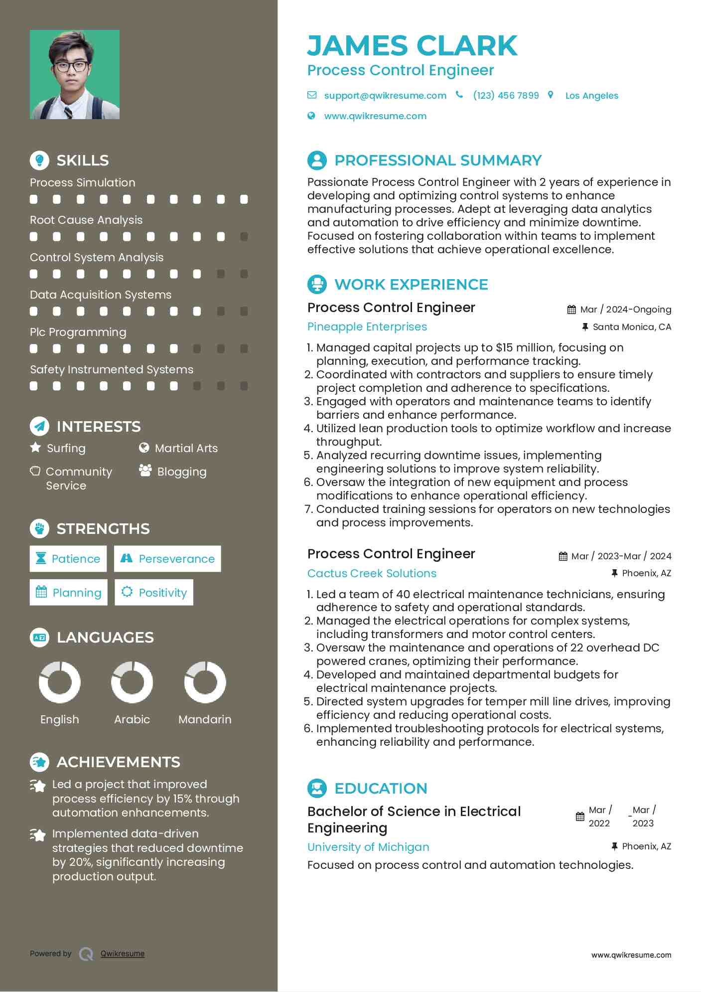 10+ Process Control Engineer Resume Samples & Templates for 2025