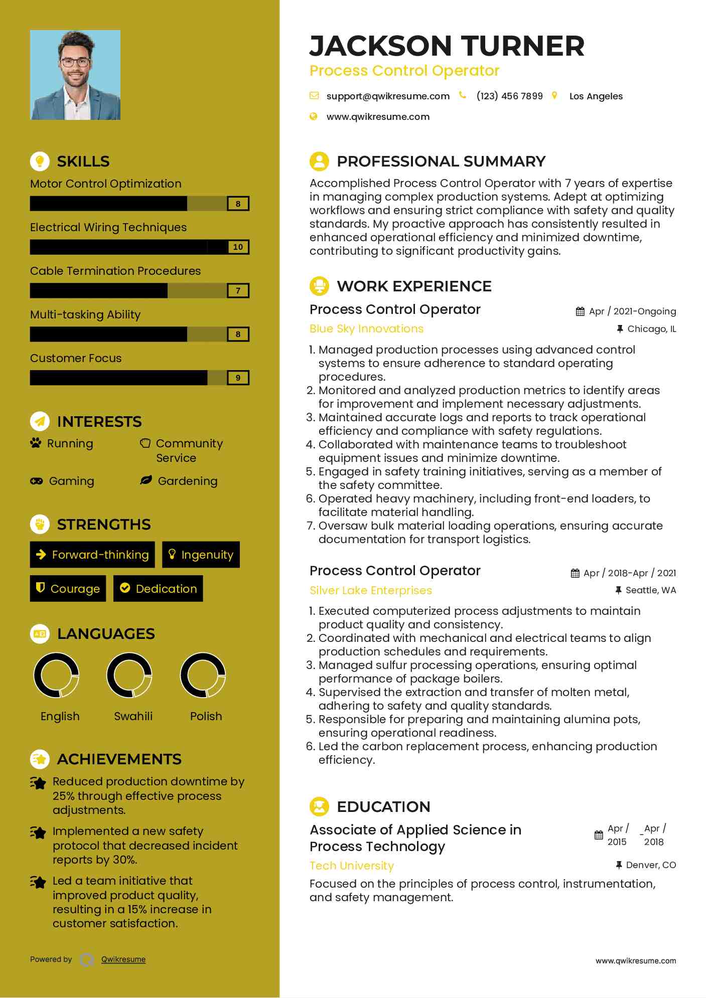 10+ Process Operator Resume Samples & Templates for 2025