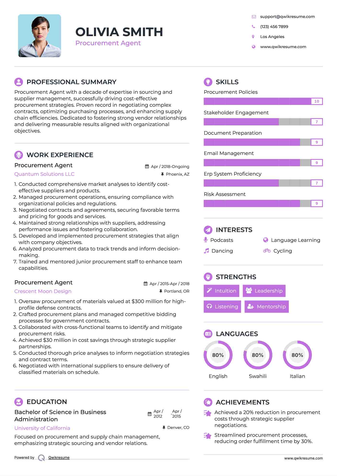 10 Procurement Agent Resume Samples - Procurement Agent 1569920950 Pdf 