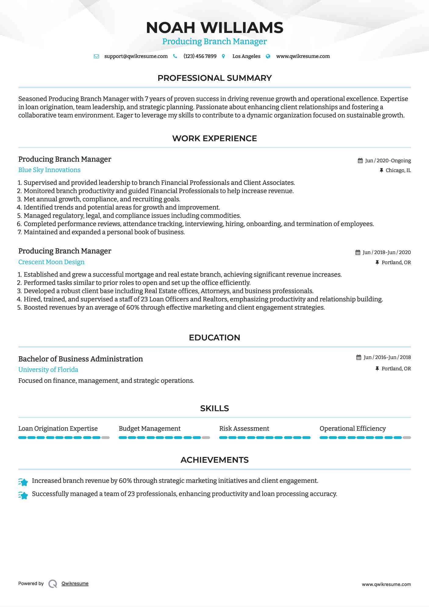 Producing Branch Manager Resume - Producing Branch Manager 1658720642 Pdf 