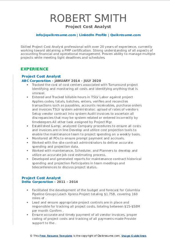 project-cost-analyst-resume-samples-qwikresume