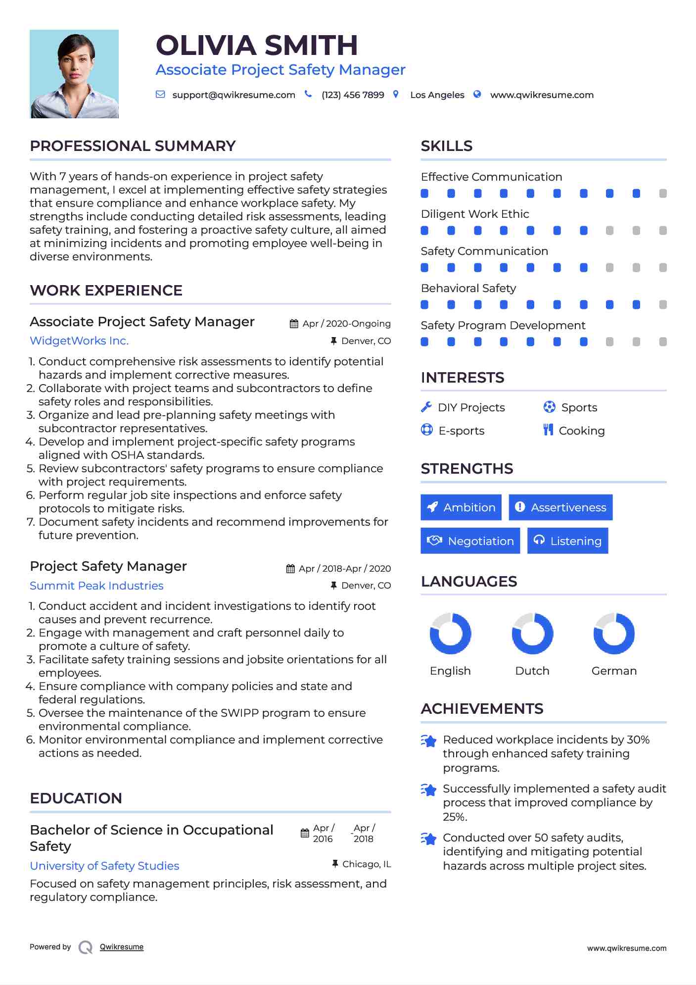 10 Safety Manager Resume Samples - Project Safety Manager 1573569759 Pdf 