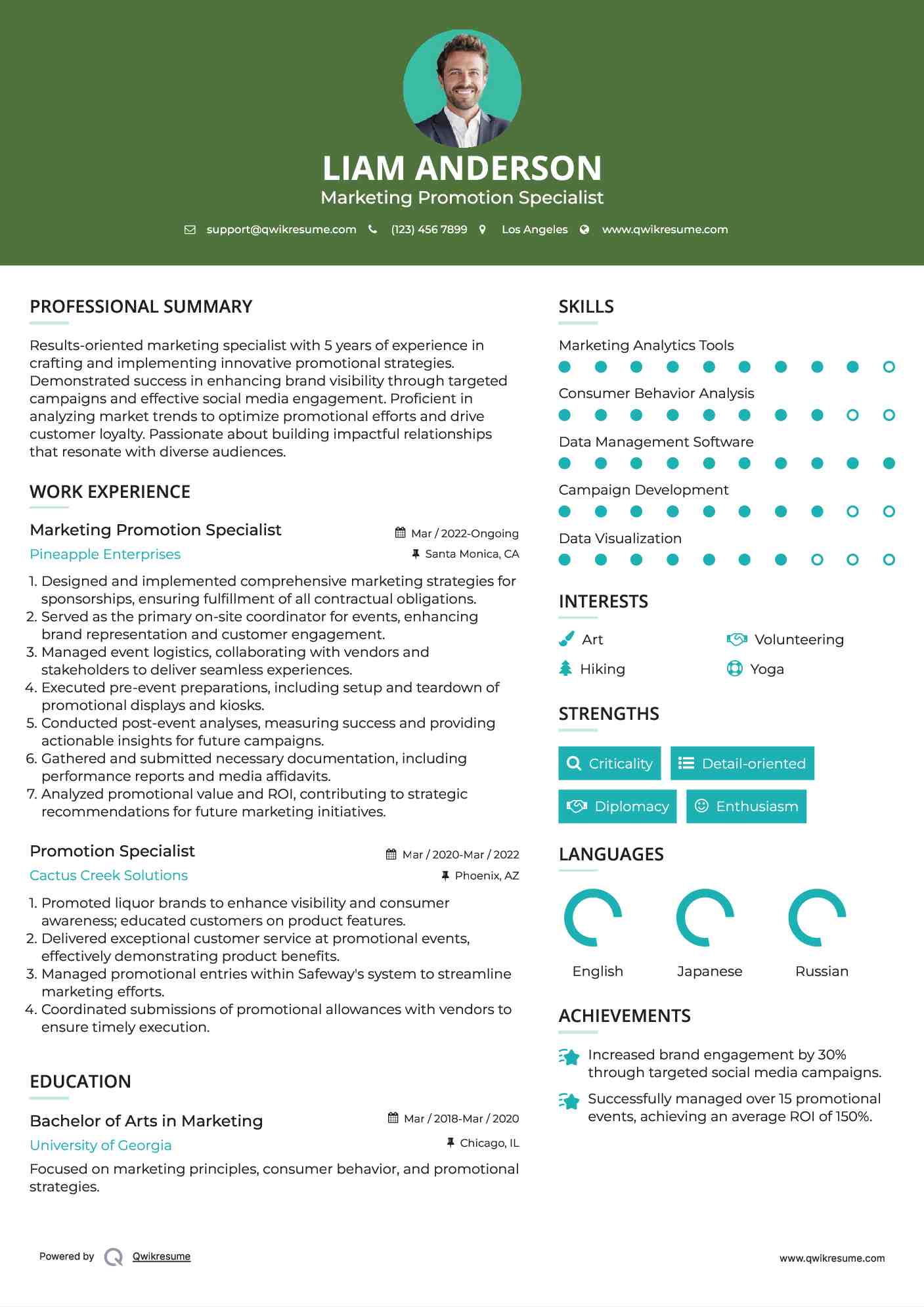 10 Promotion Specialist Resume - Promotion Specialist 1620815500 Pdf 