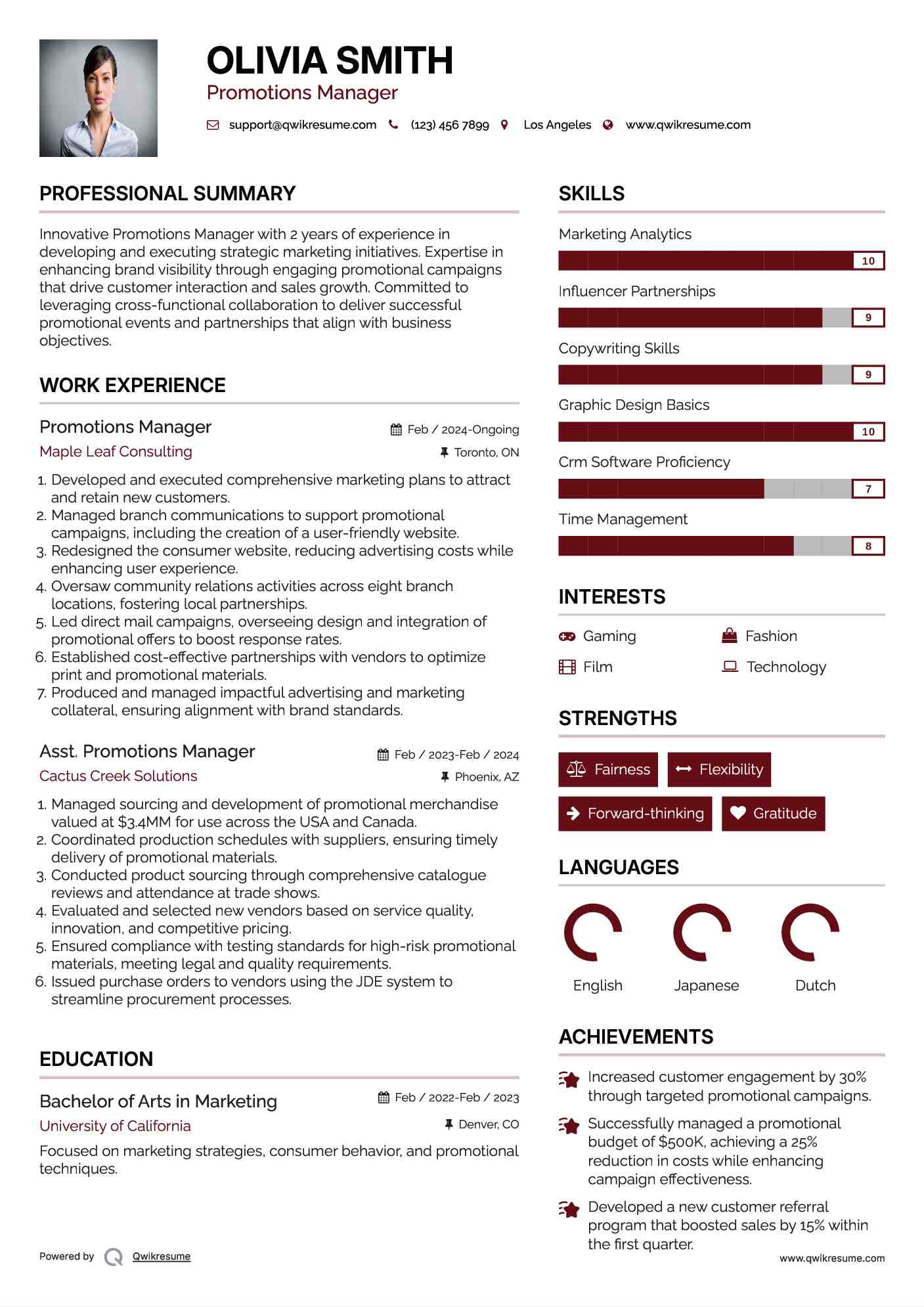 10 Promotions Manager Resume Samples - Promotions Manager 1581178263 Pdf 