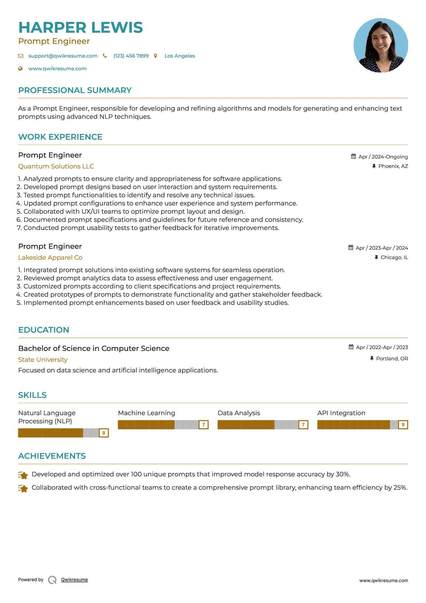 Prompt Engineer Resume Model