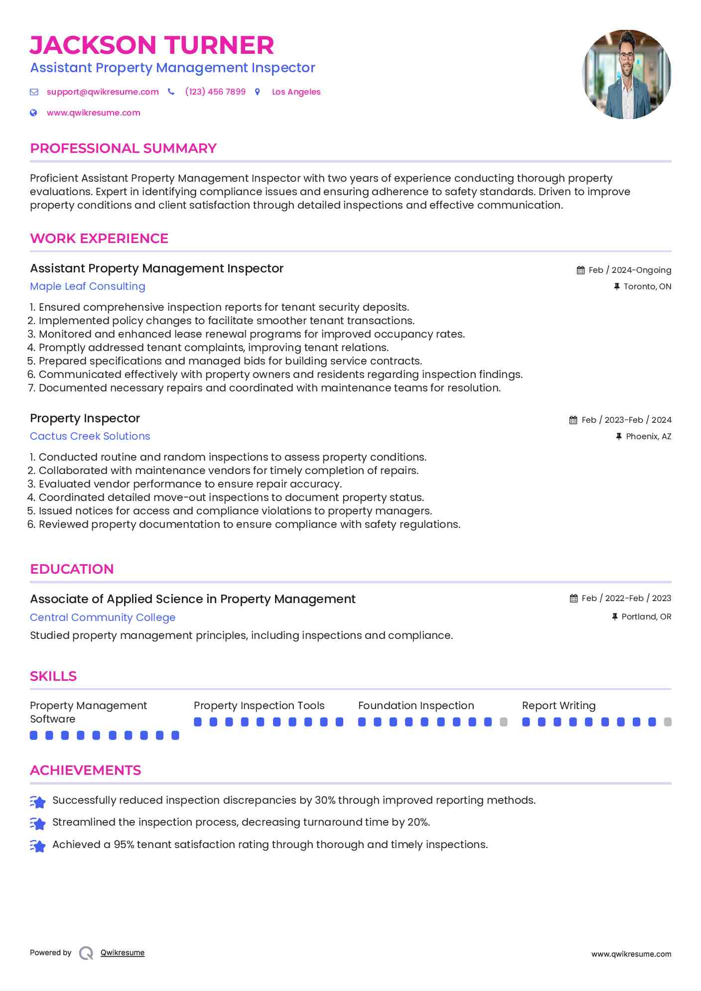 property inspector resume samples qwikresume property inspector resume