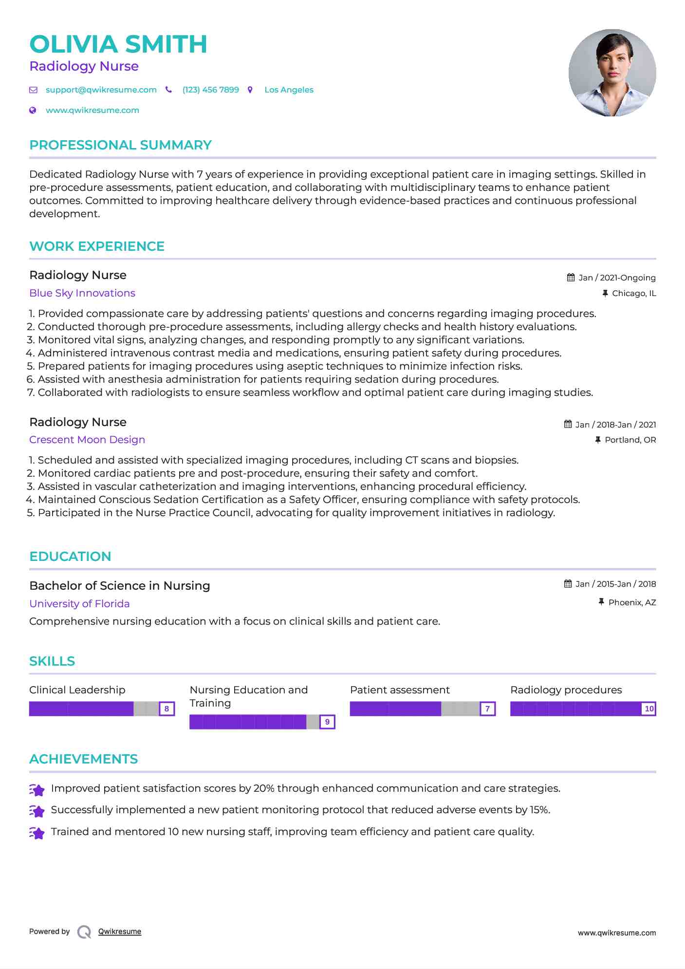 Radiology Nurse Resume Format