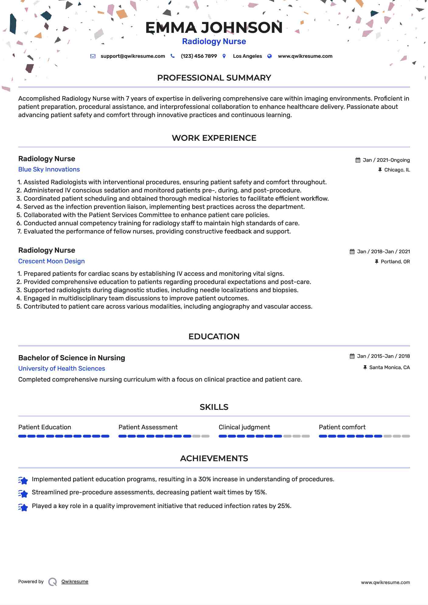 Radiology Nurse Resume Format