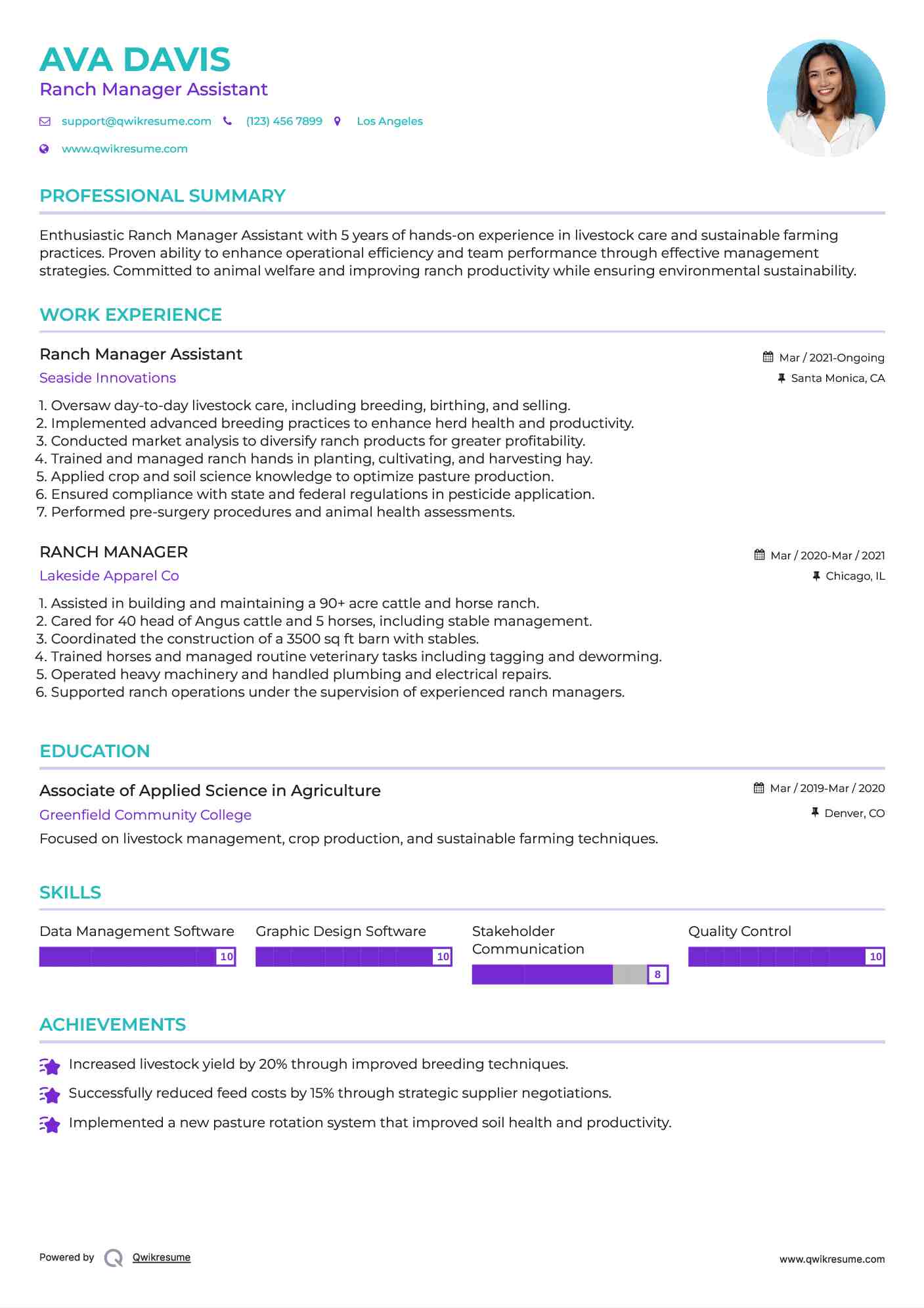 10 Ranch Manager Resume Samples - Ranch Manager 1575625298 Pdf 