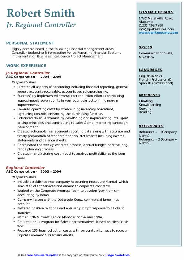 Manager Of Finance Resume Samples | QwikResume