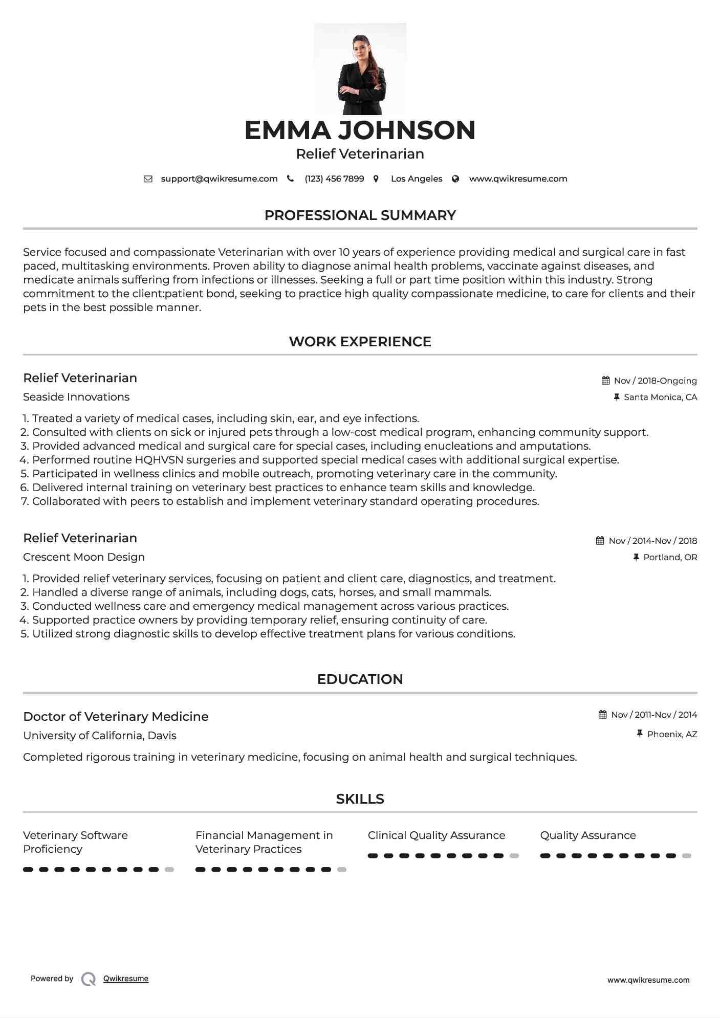 10 Relief Veterinarian Resume - Relief Veterinarian 1662432340 Pdf 