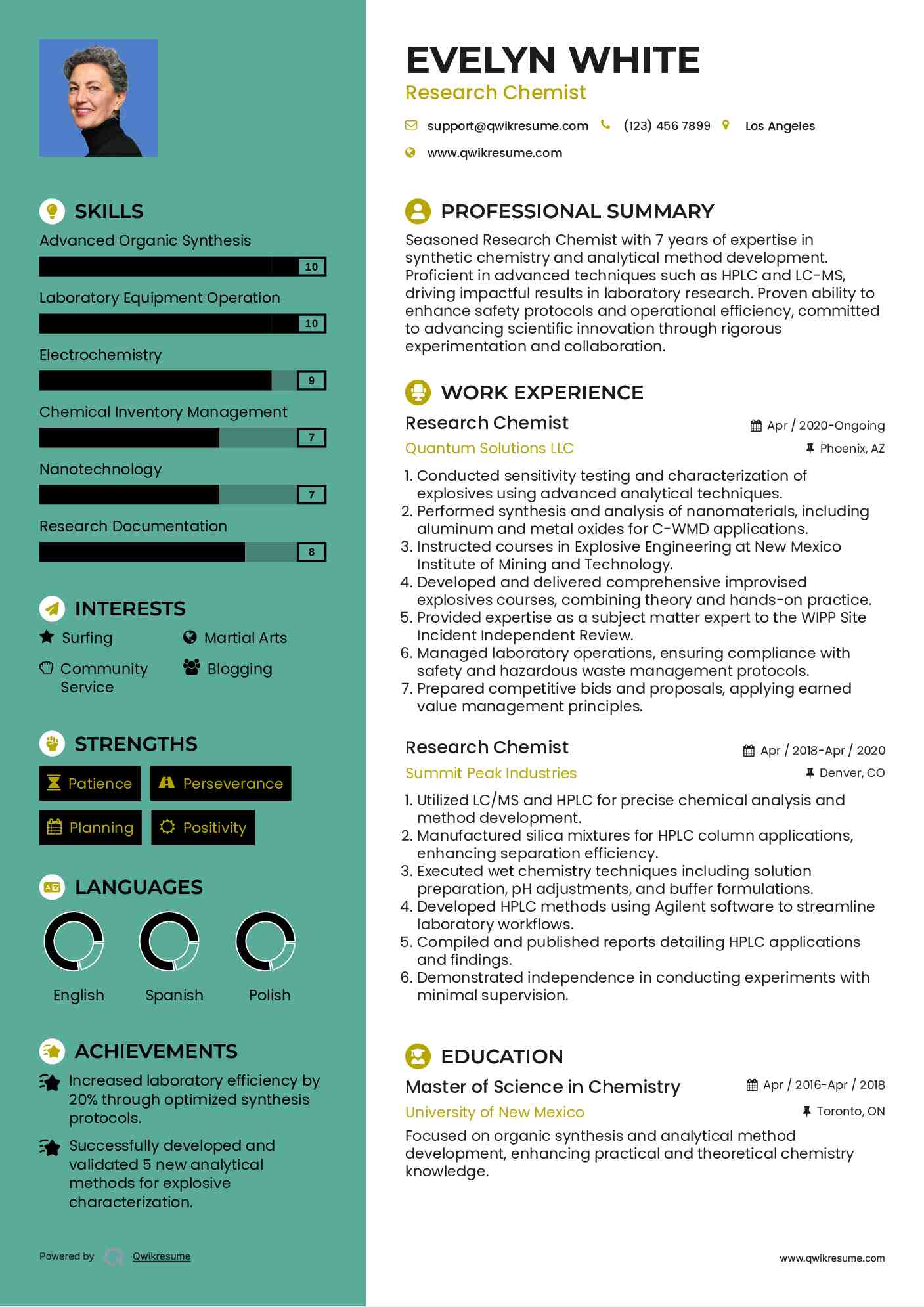 10 Research Chemist Resume Samples - Research Chemist 1574152573 Pdf